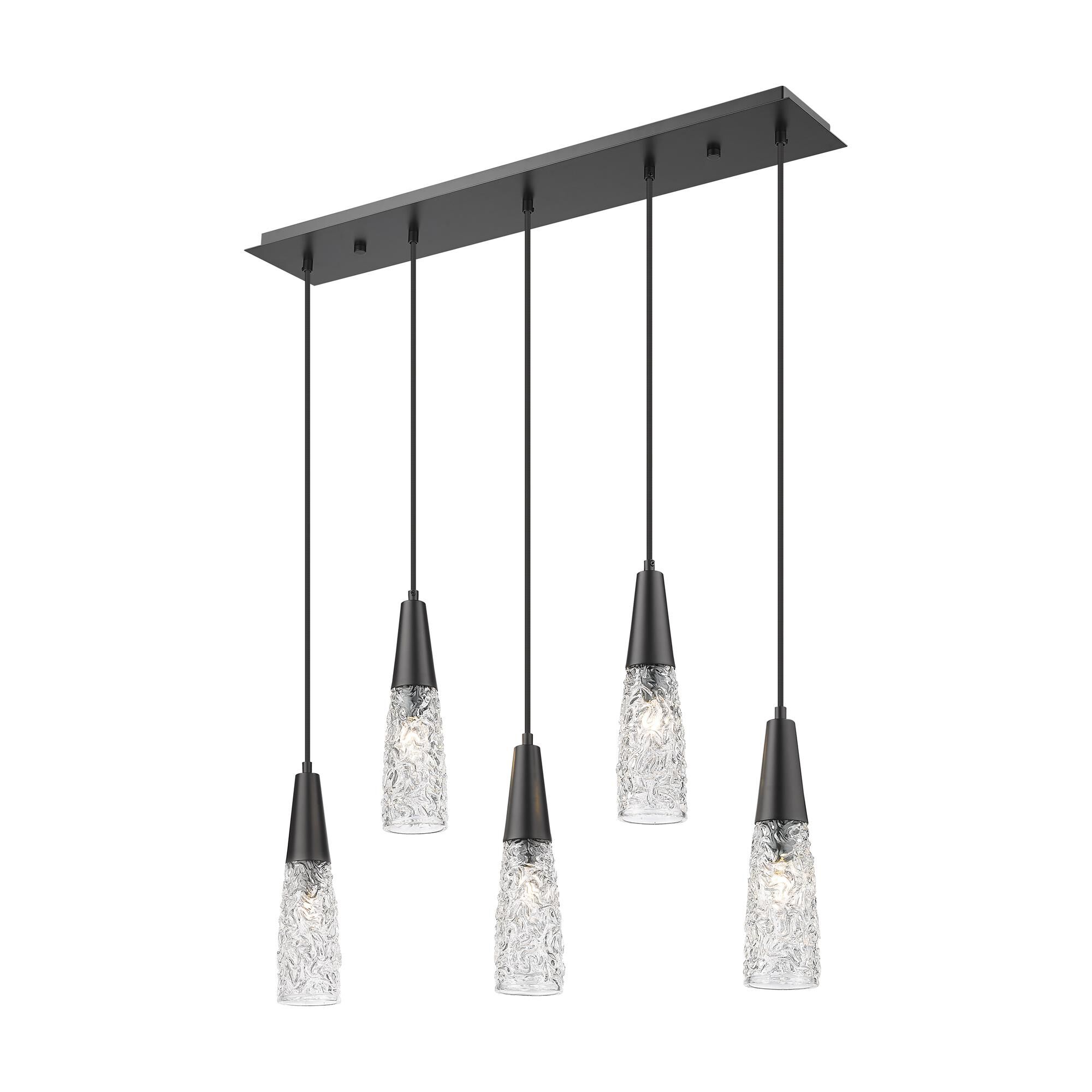 Shown in Matte Black finish and Clear shade