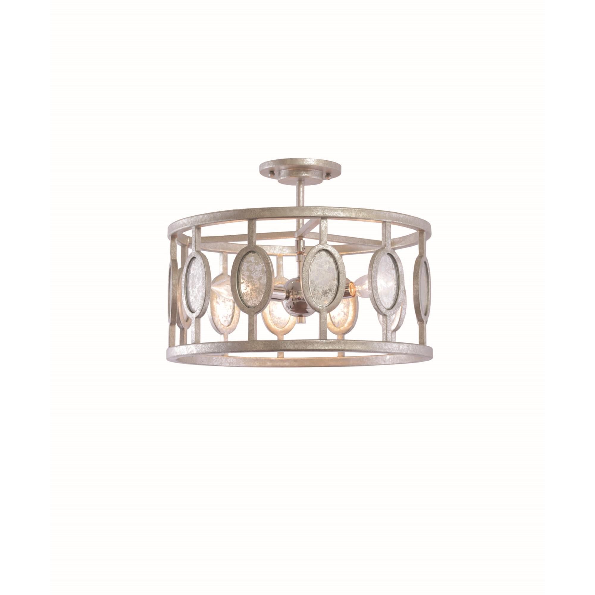Palomar 16 Inch 3 Light Semi Flush Mount by Kalco Lighting
