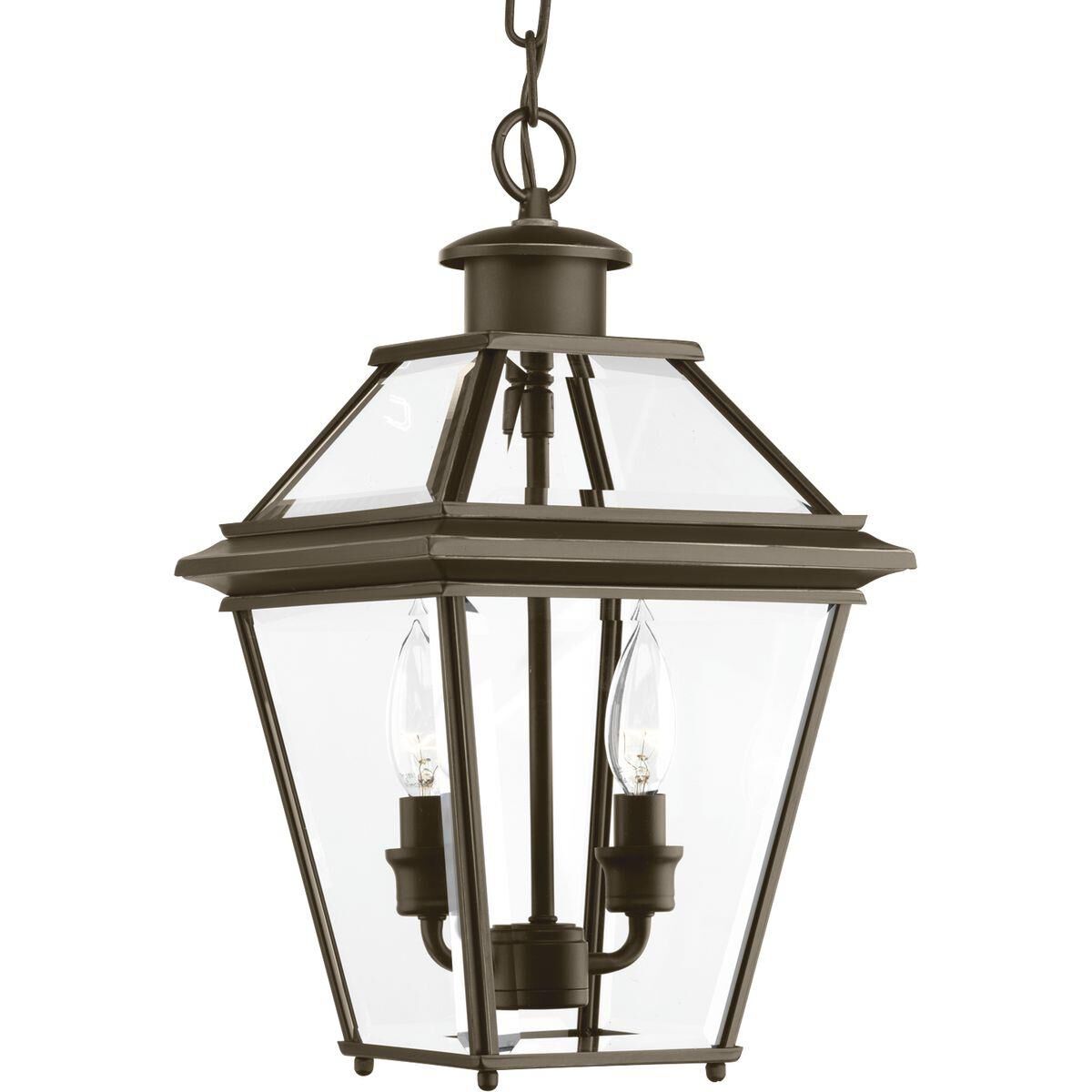 Shown in Antique Bronze finish and Clear Beveled glass