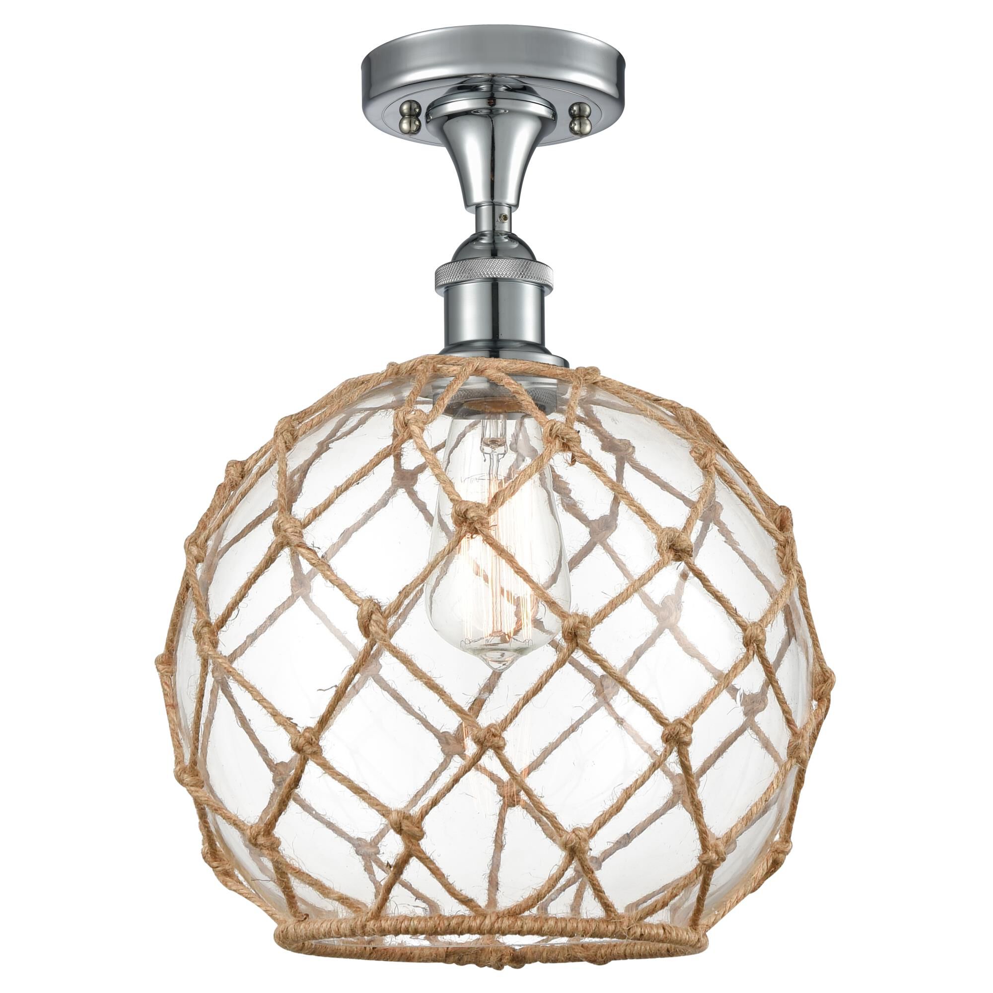 Bruno Marashlian Farmhouse Rope 10 Inch Semi Flush Mount by Innovations Lighting