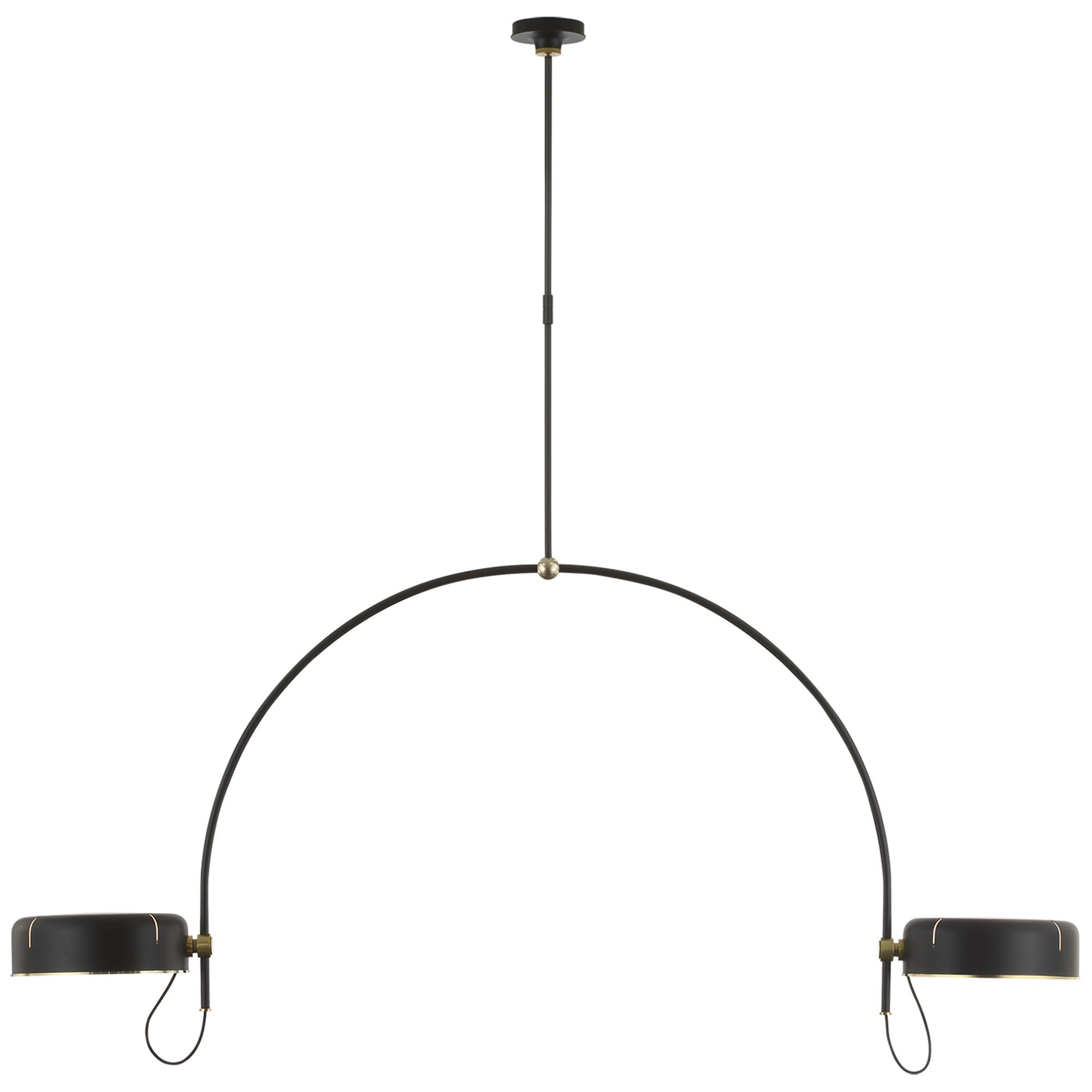 Shown in Modern Iron and Hand-Rubbed Antique Brass finish
