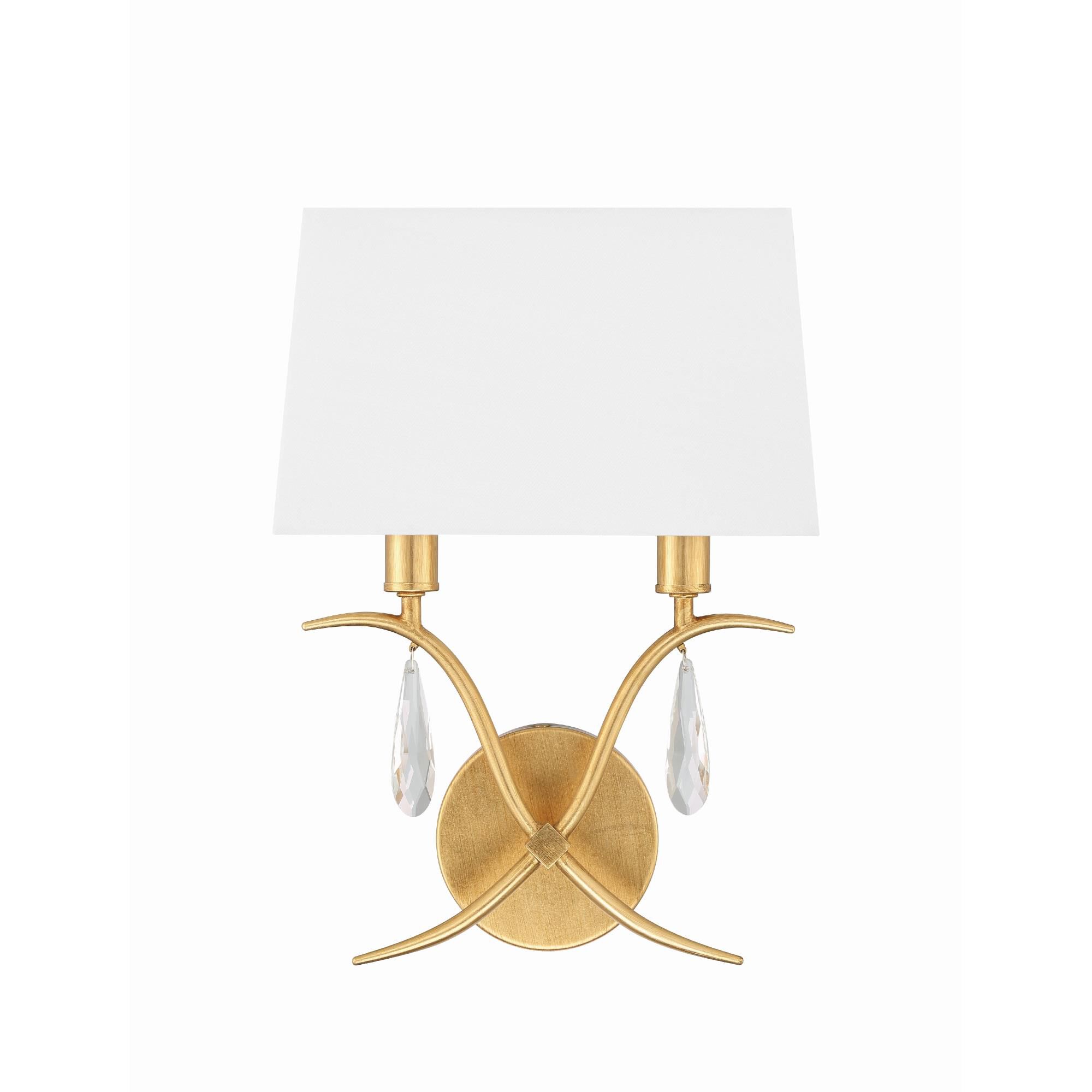 Shown in Antique Gold finish and Hand Cut crystal and Silk glass and Silk shade