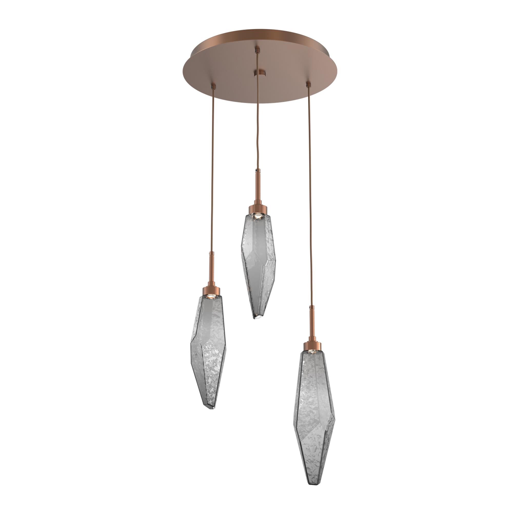 Shown in Burnished Bronze finish and Chilled Blown And Smoke glass