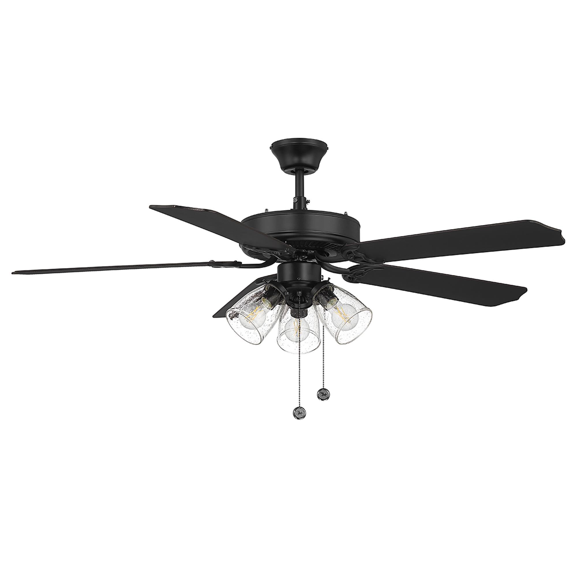 Shown in Matte Black finish and Clear Bubble glass