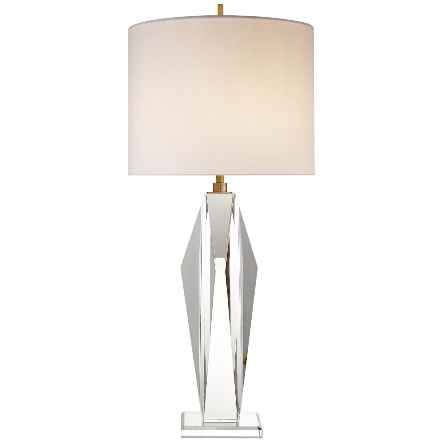 Shown in Crystal finish and Cream Linen shade