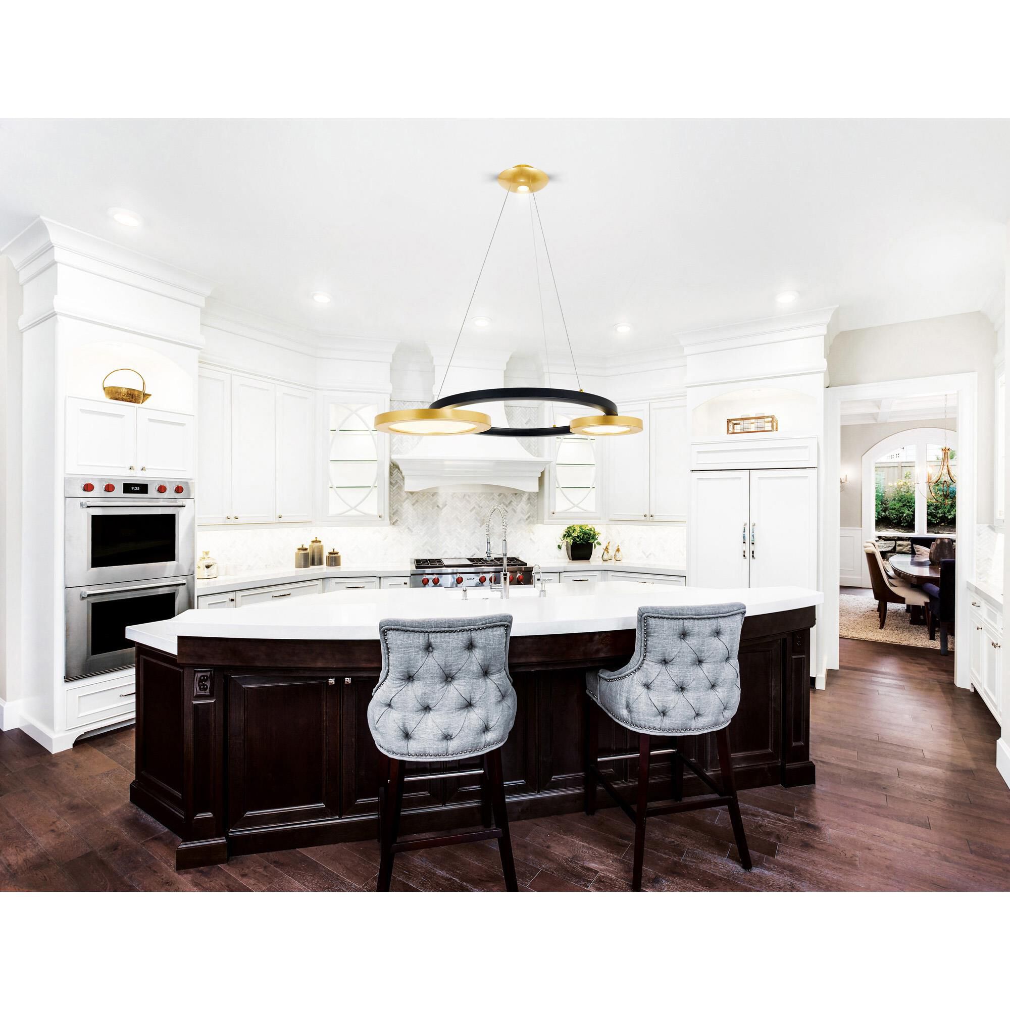 CWI Lighting Deux Lunes 20 Inch LED Linear Suspension Light