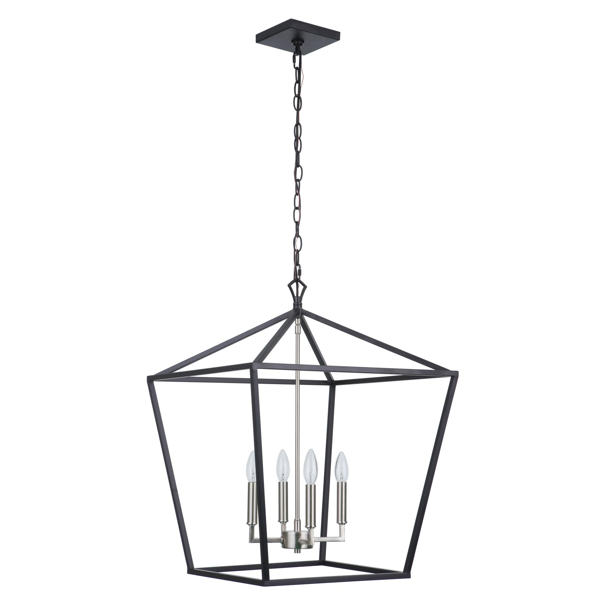 Shown in Flat Black/Brushed Polished Nickel finish