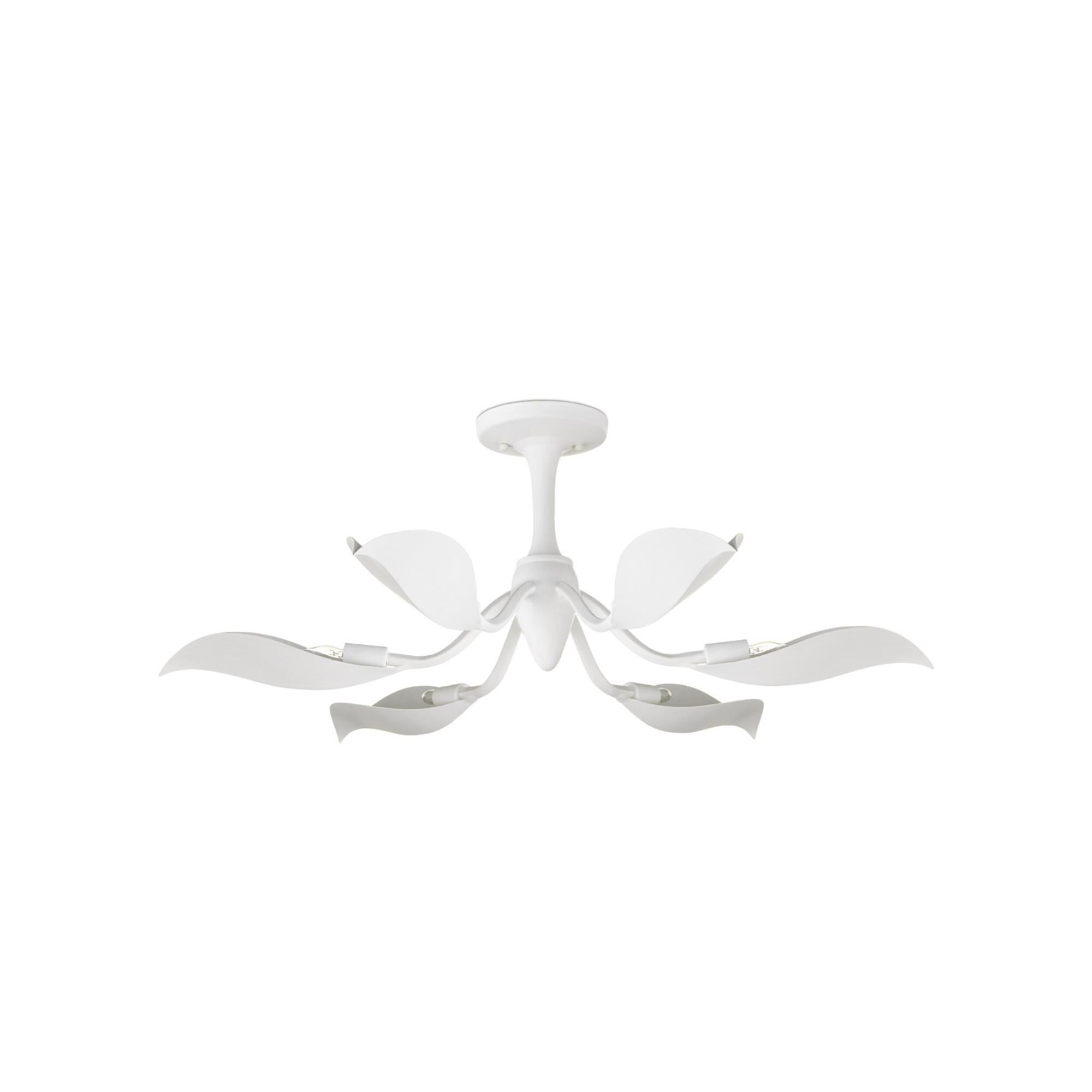 Snowflower 36 Inch 6 Light Semi Flush Mount,