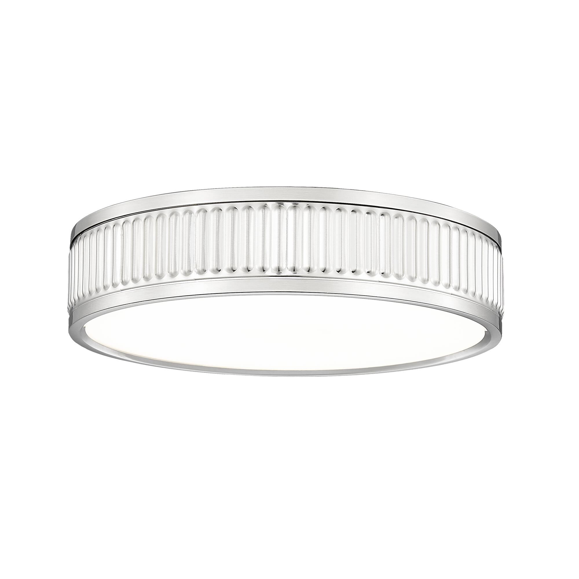 Shown in Brushed Nickel finish and Frosted glass and Frosted shade
