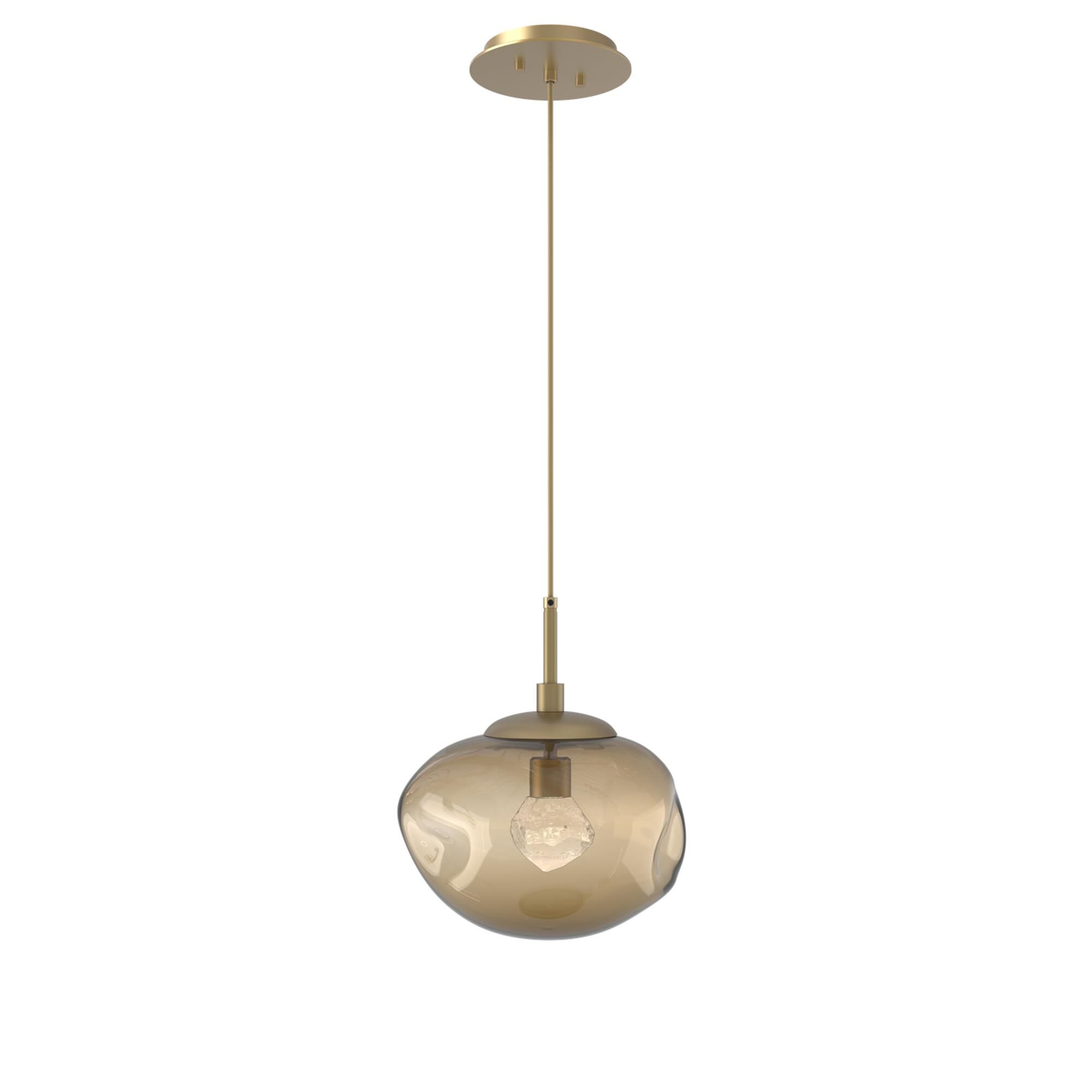Shown in Gilded Brass finish and Zircon Inner Amber Outer glass