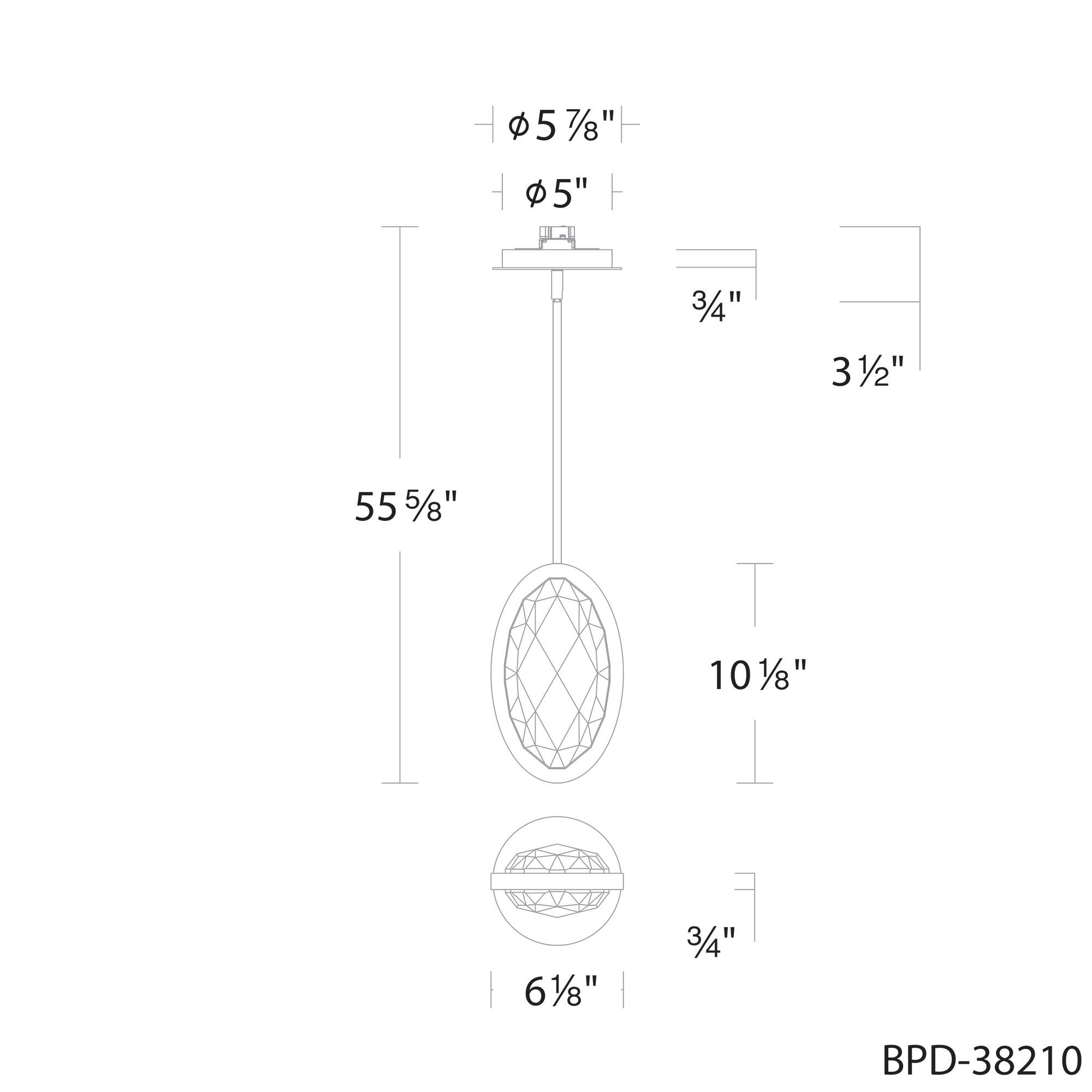 Shown in Polished Nickel finish and Radiance crystal and Crystal glass
