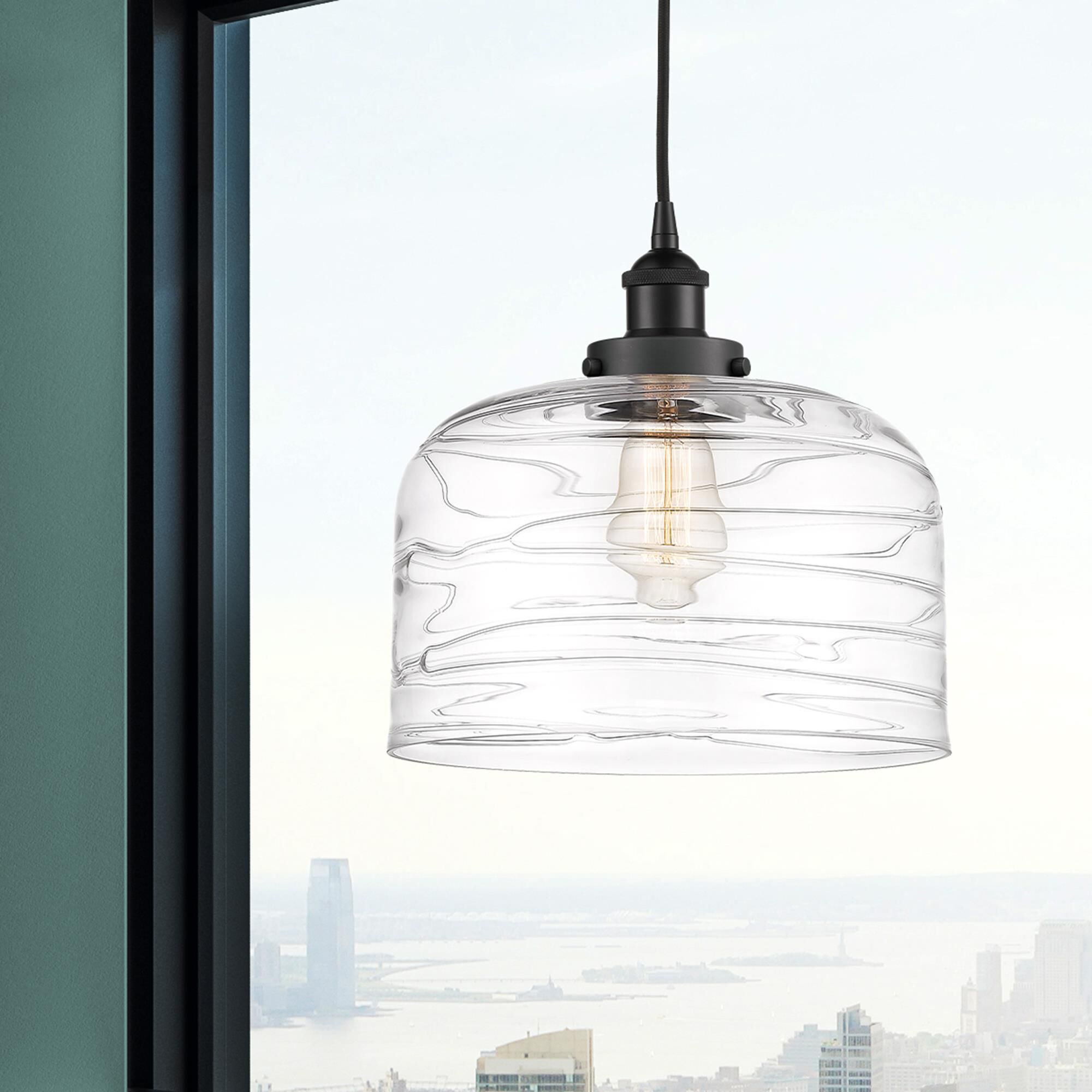 Shown in Matte Black finish and Clear glass