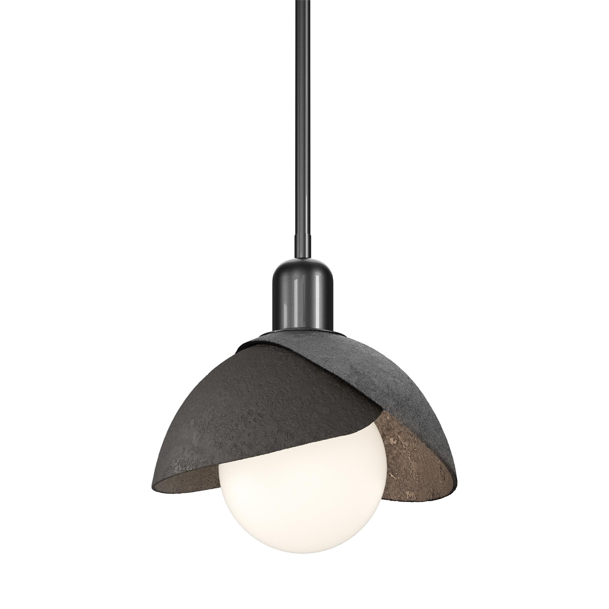 Shown in Ink finish and White glass and White Glass shade