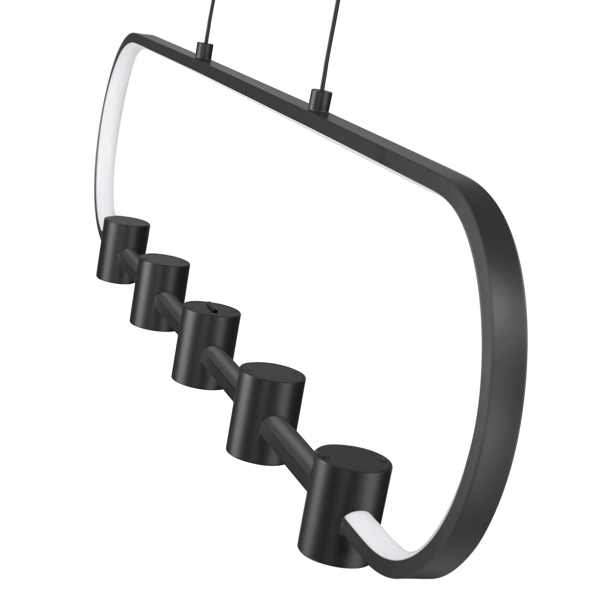 Shown in Matte Black finish and White glass