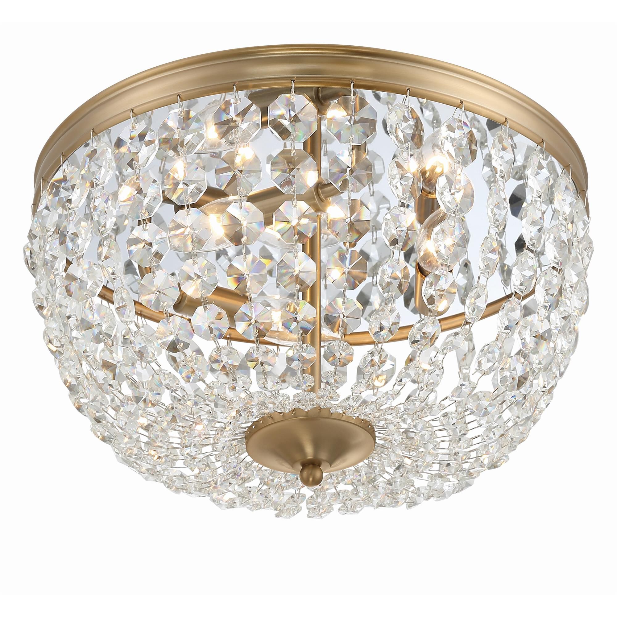 Shown in Vibrant Gold finish and Hand Cut crystal