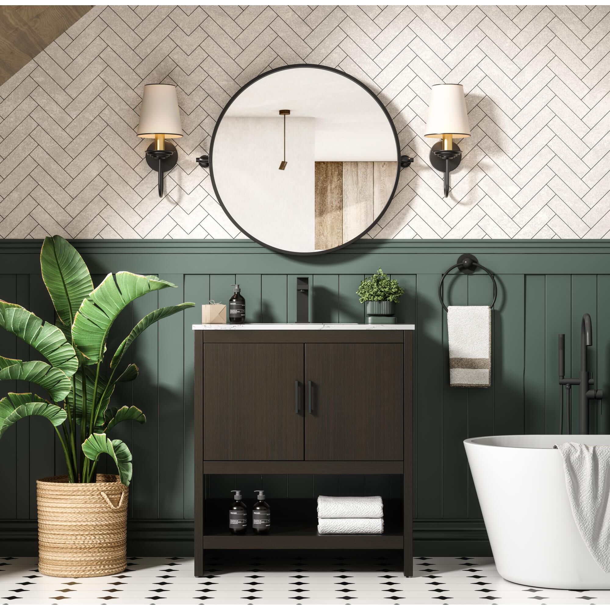 Ira 30 Inch Bath Vanity by Elegant Dcor