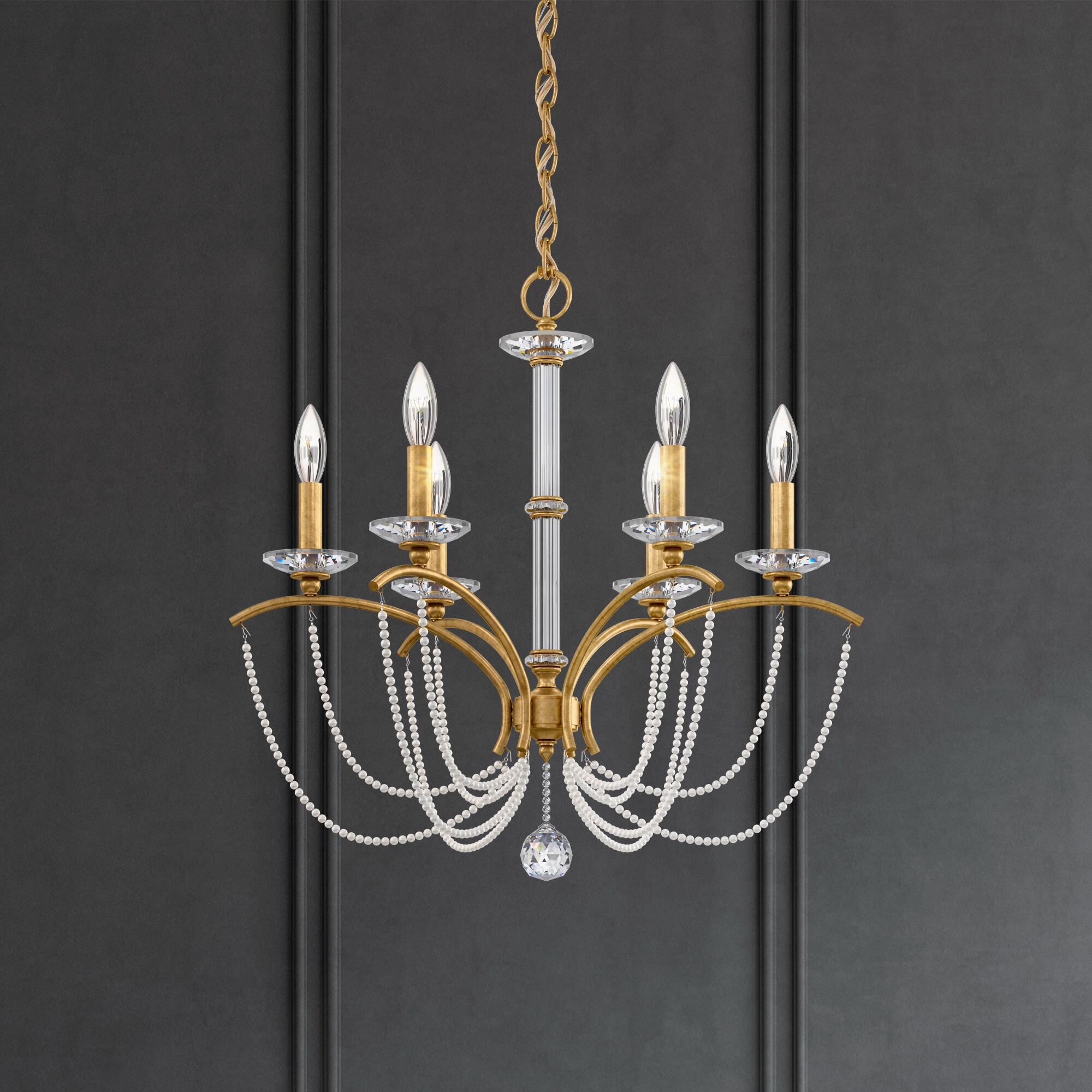 Priscilla 6 Light Chandelier by Schonbek