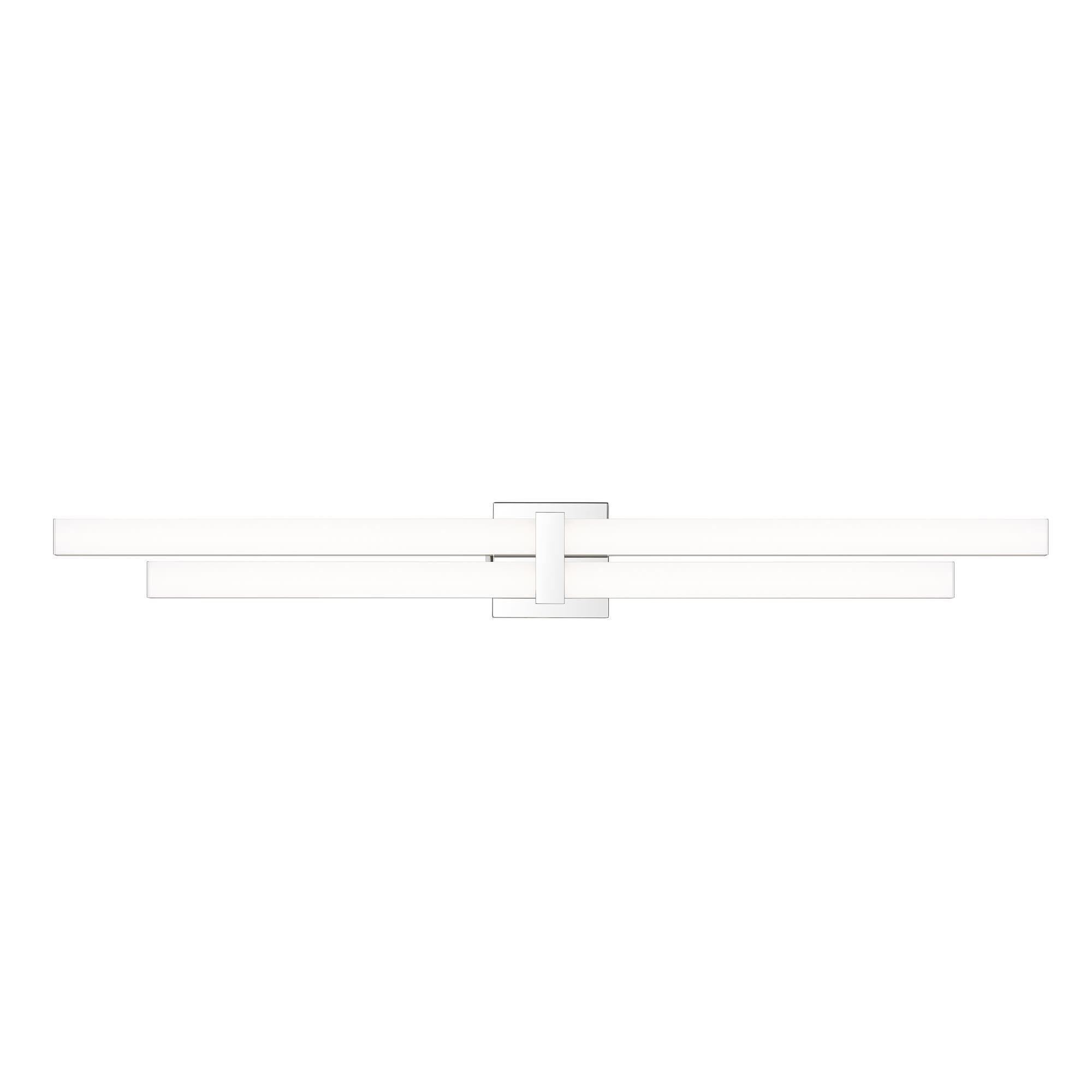 Shown in Chrome finish and Frosted glass and Frosted shade