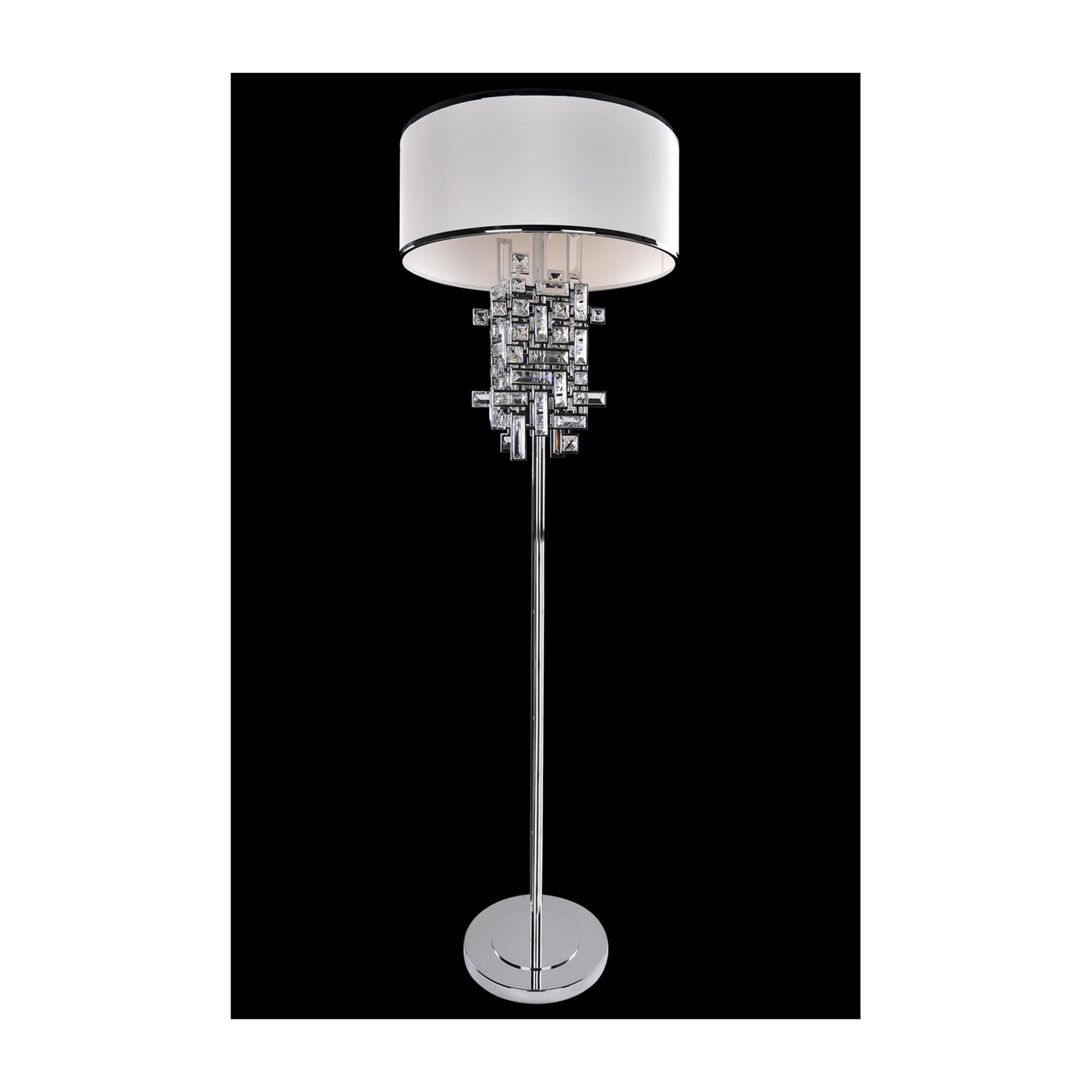 Shown in Chrome finish and Firenze Clear crystal