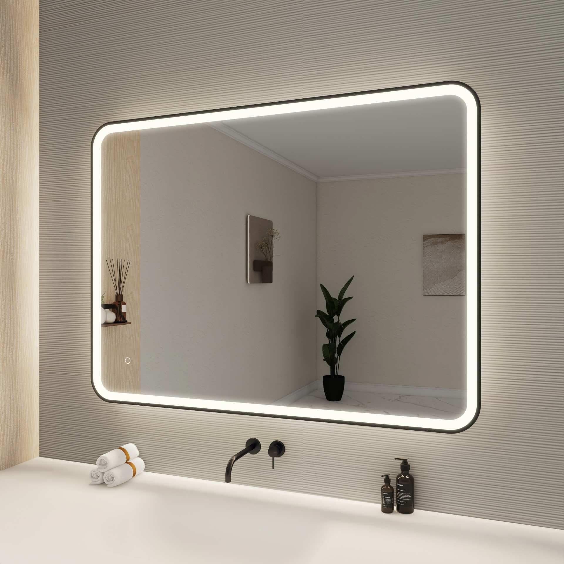 Harmoni 48 Inch Round LED Lighted Mirror by Elegant Decor