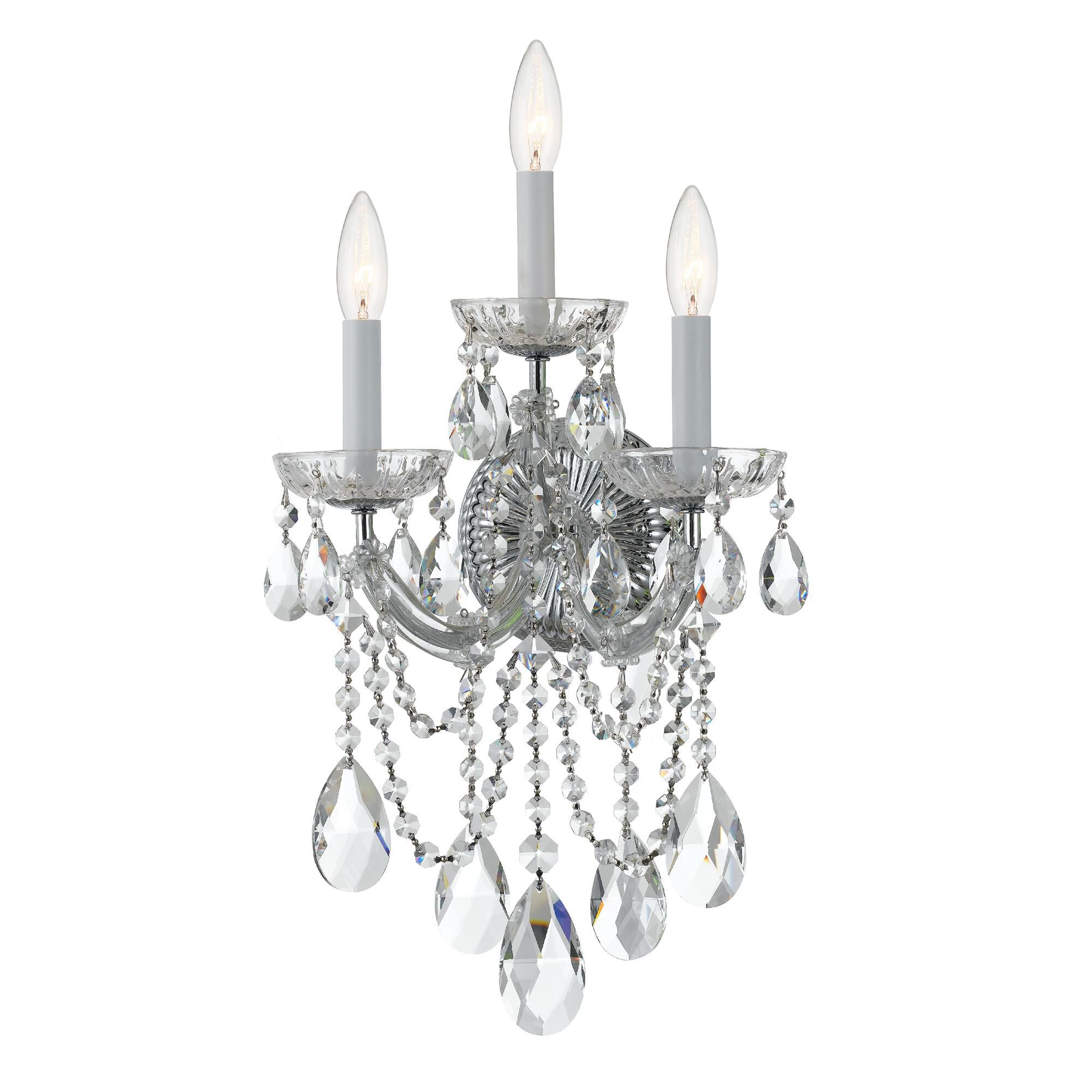 Shown in Polished Chrome finish and Clear Swarovski Strass crystal