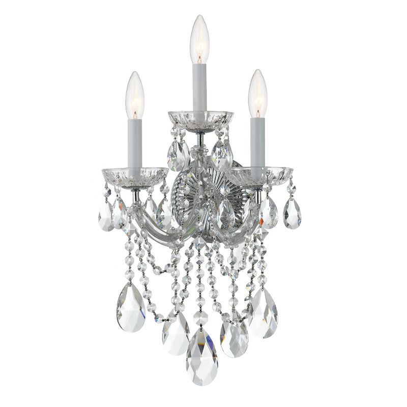 Maria Theresa 22 Inch 3 Light Wall Sconce by Crystorama