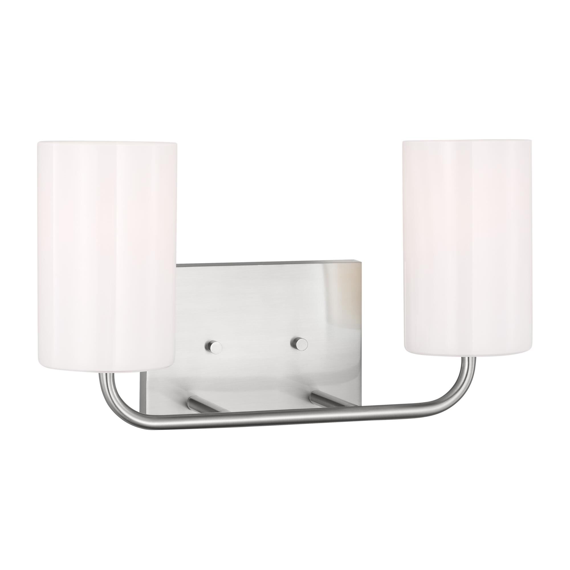 Shown in Brushed Steel finish and Clear Outside / Painted White Inside Glass s shade