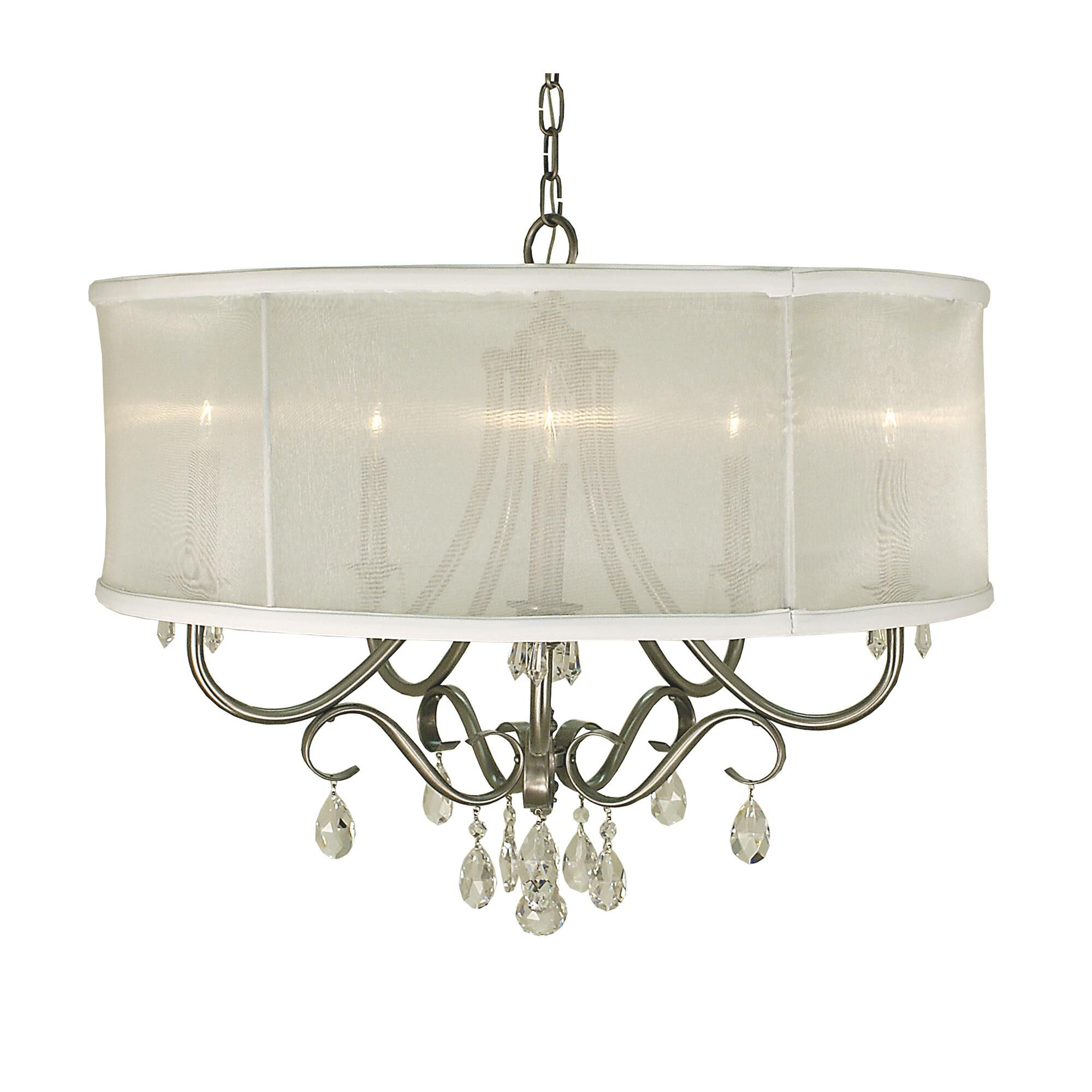 Liebestraum 26 Inch 5 Light Chandelier by Framburg
