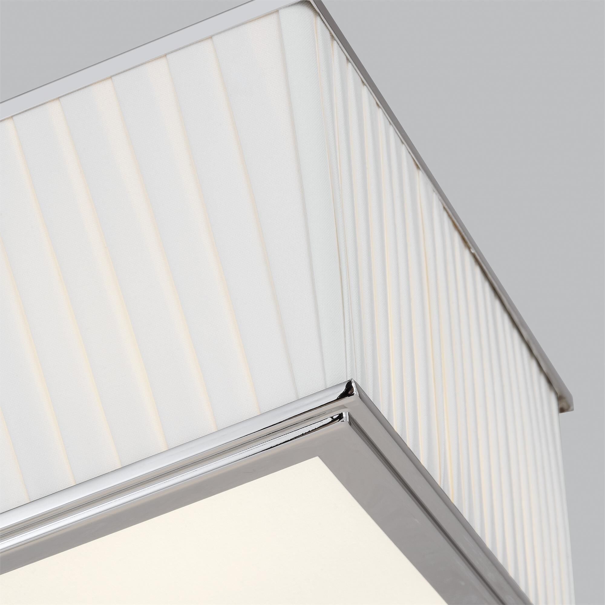 Shown in Polished Nickel finish and Milk White glass