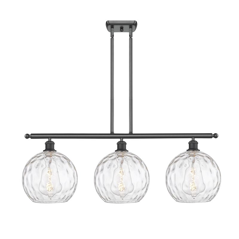 Bruno Marashlian Athens Water Glass 36 Inch 3 Light Linear Suspension Light by Innovations Lighting