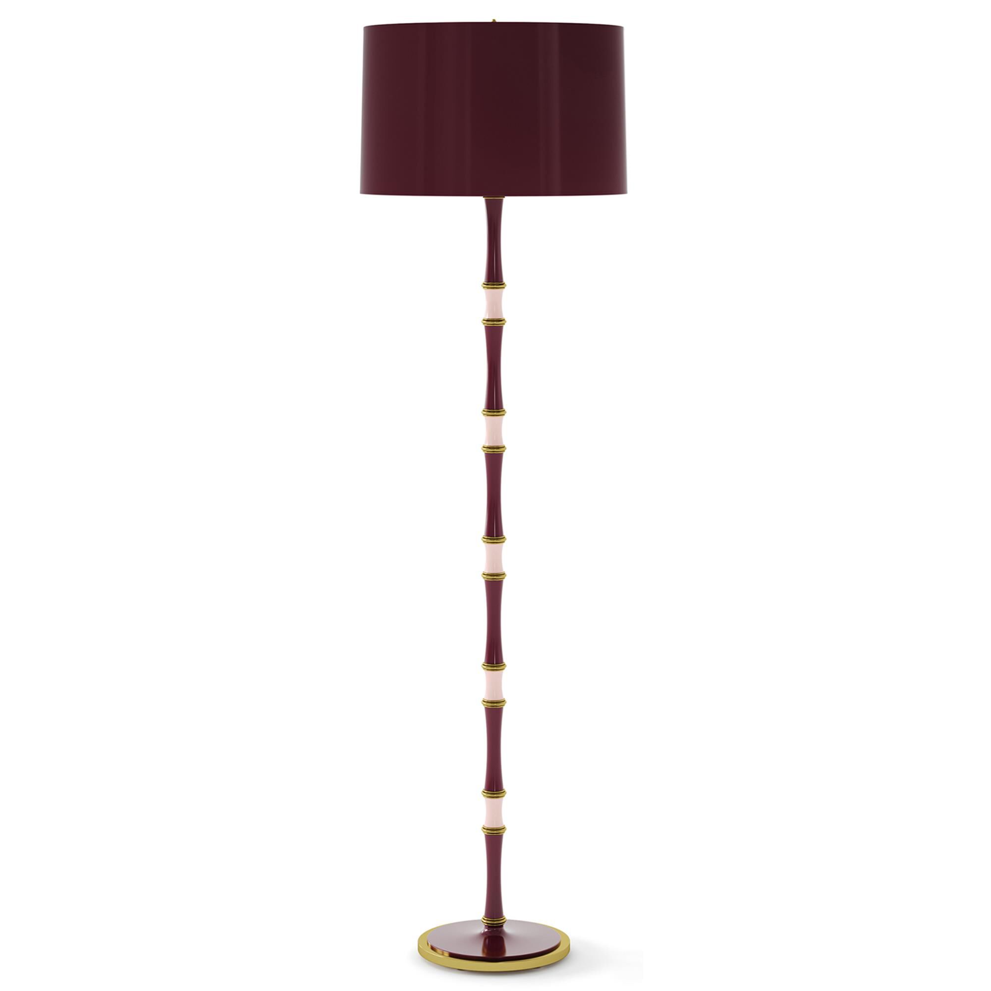 Shown in Sugar Plum Rose Water finish and Purple shade and Modern Brass accent