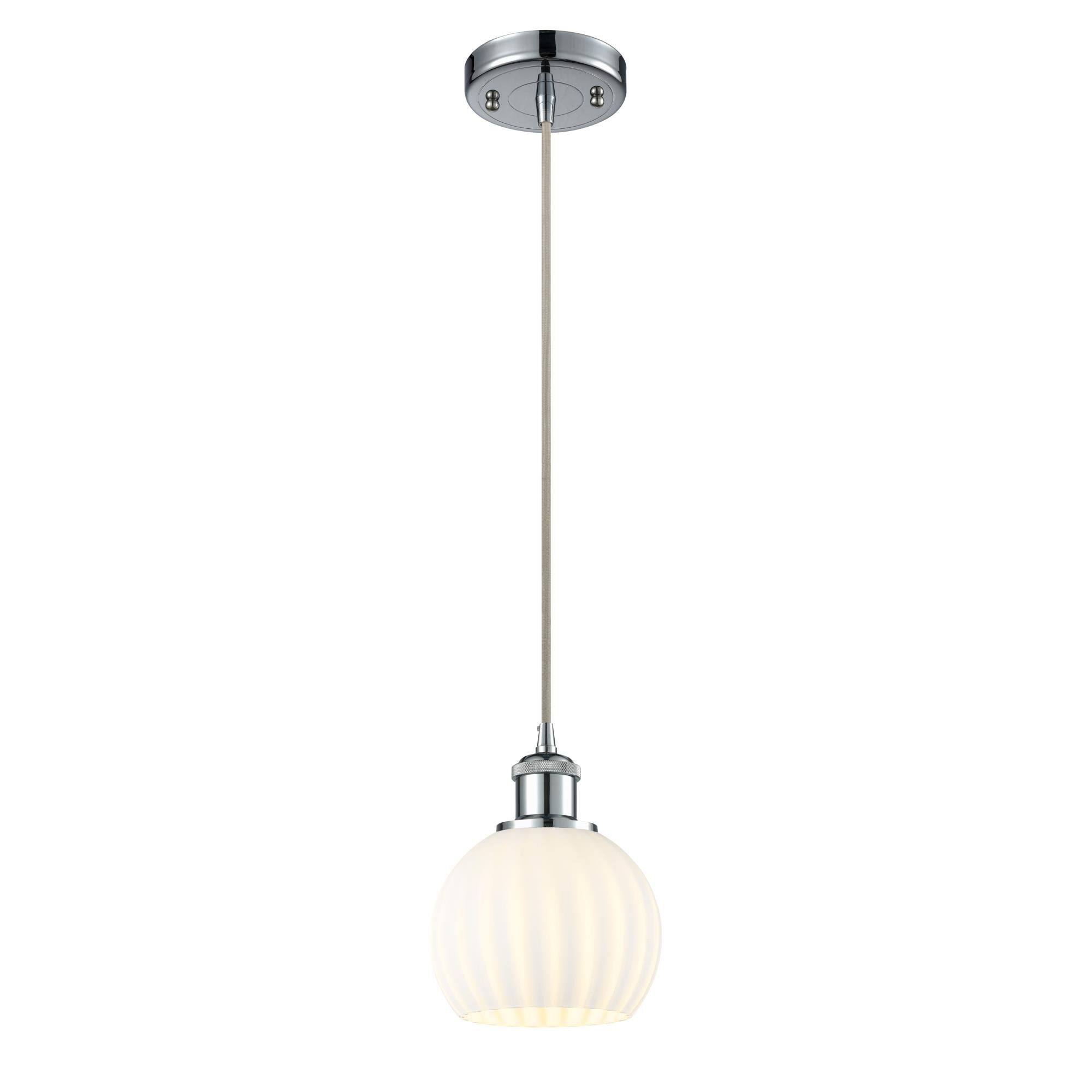 Bruno Marashlian White Venetian 6 Inch Mini Pendant by Innovations Lighting