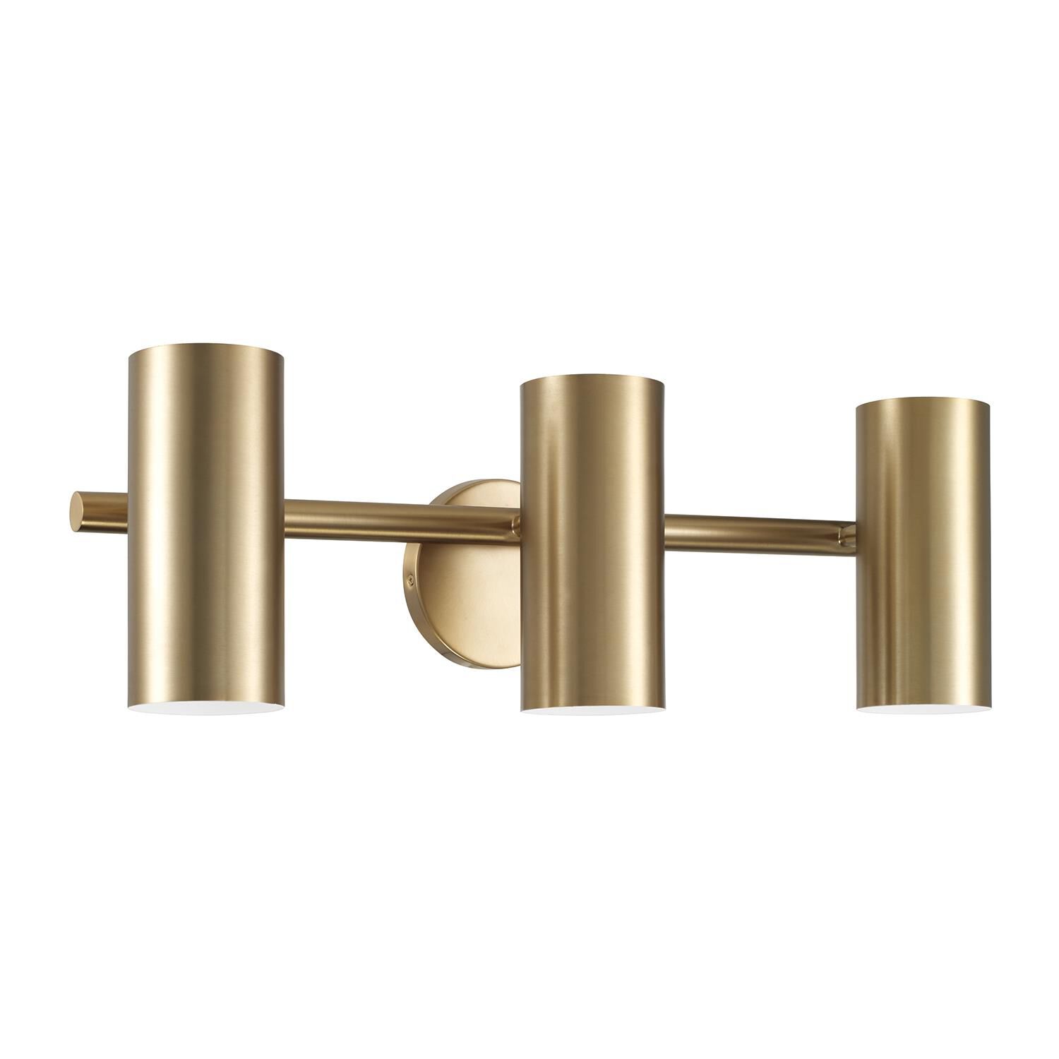 Shown in Aged Brass finish and Aged Brass Metal s With White Interior shade