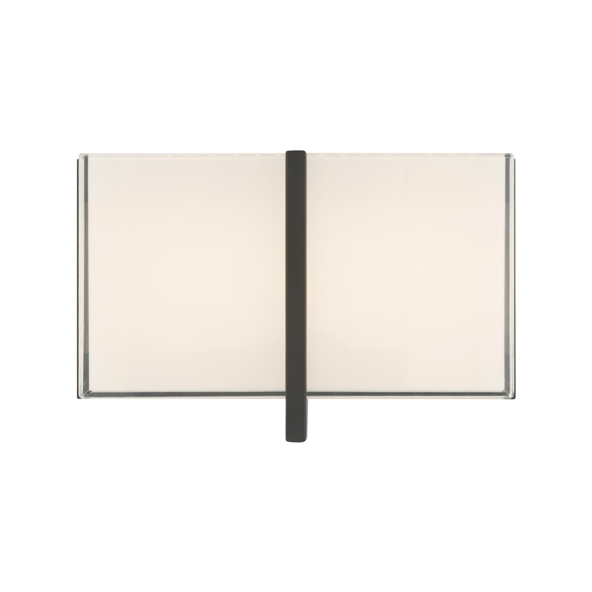 Shown in Dark Matte Black finish and White glass