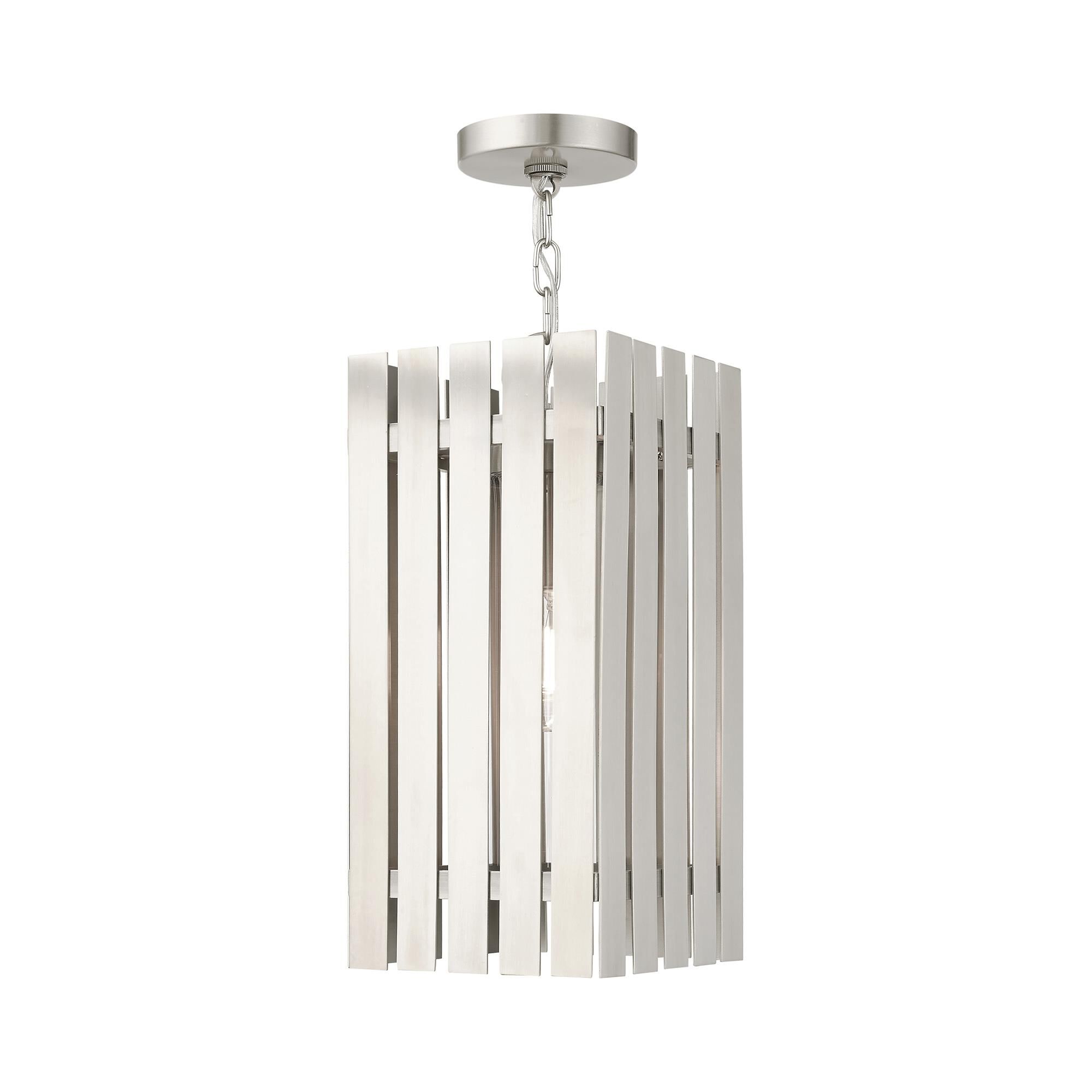 Shown in Brushed Nickel finish and Clear glass and Clear Glass shade