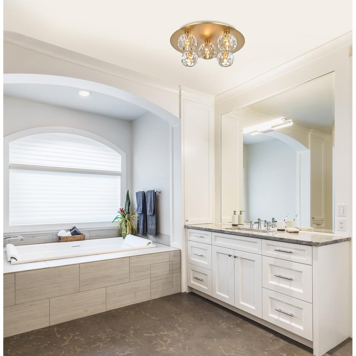 Graham 16 Inch 5 Light LED Flush Mount by Elegant Lighting