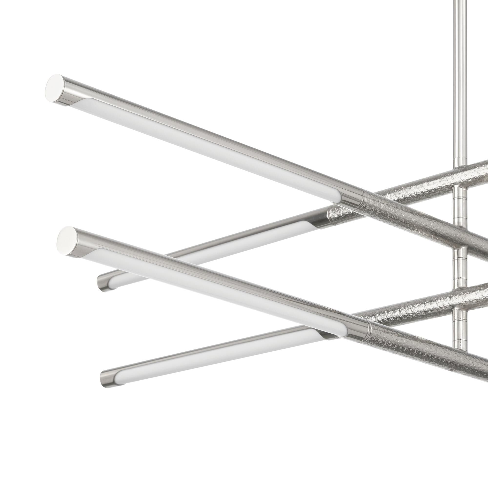 Shown in Polished Nickel finish and White glass