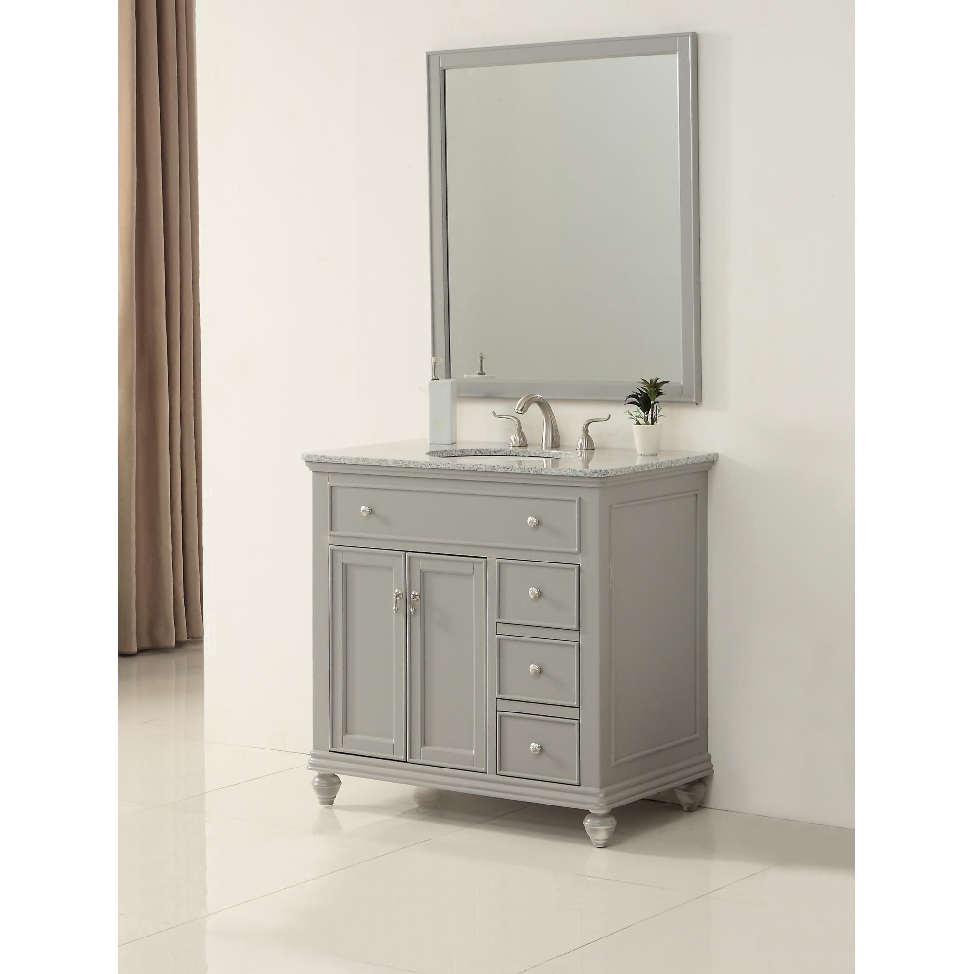 Shown in Light Grey finish