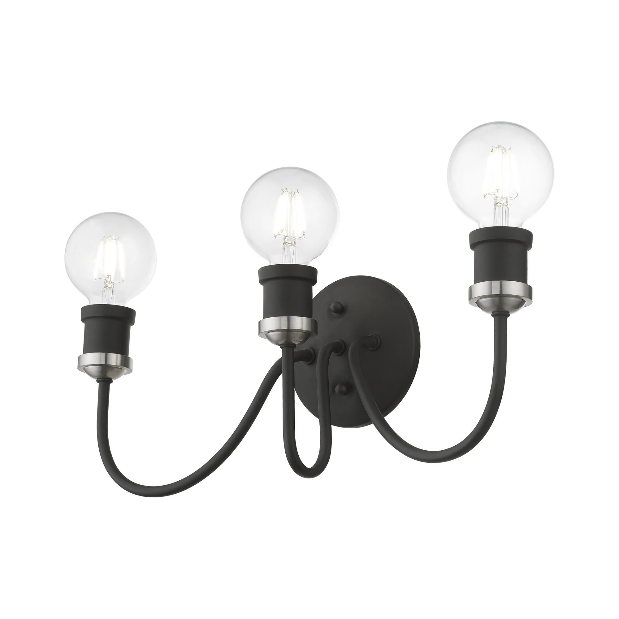 Shown in Black with Brushed Nickel Accent finish