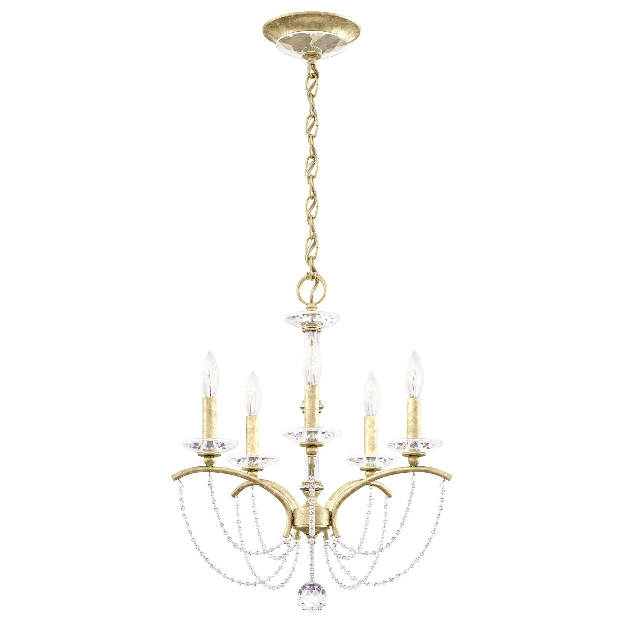 Shown in Heirloom Silver finish and Clear Optic crystal