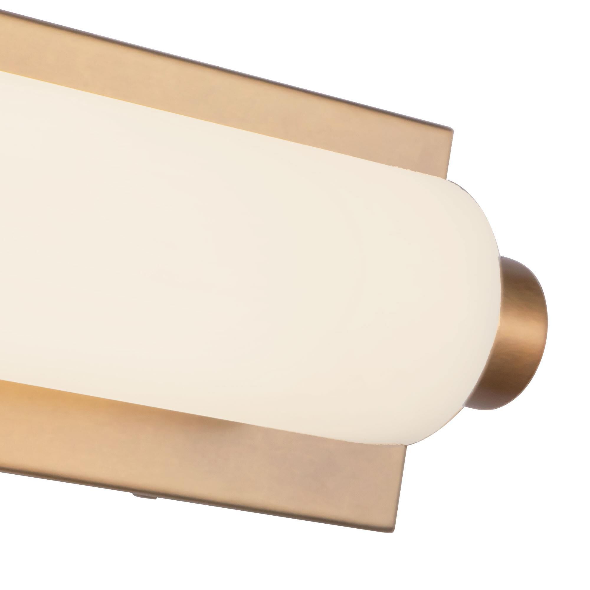 Shown in Vintage Brass finish and Matte Opal glass