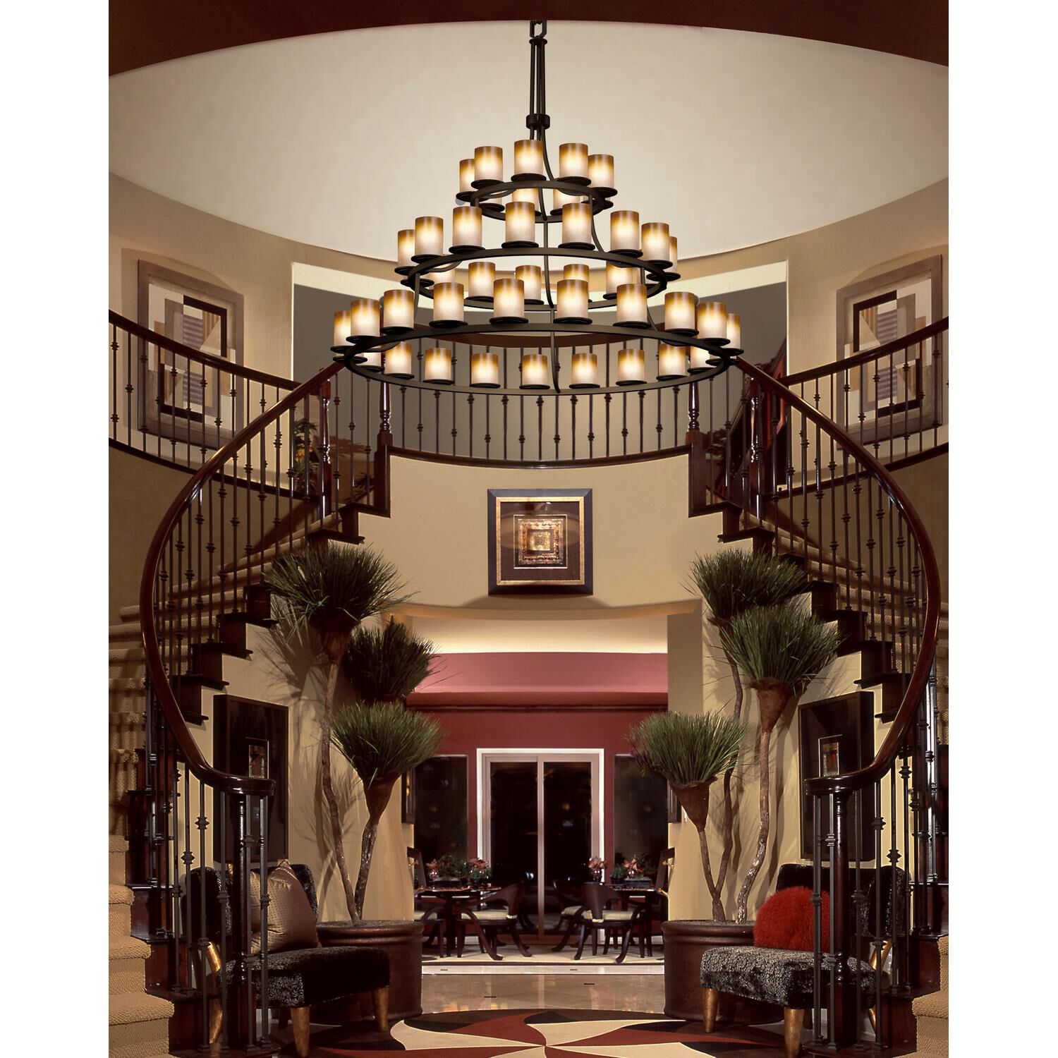 Fusion 60 Inch 45 Light Chandelier by Justice Design Group