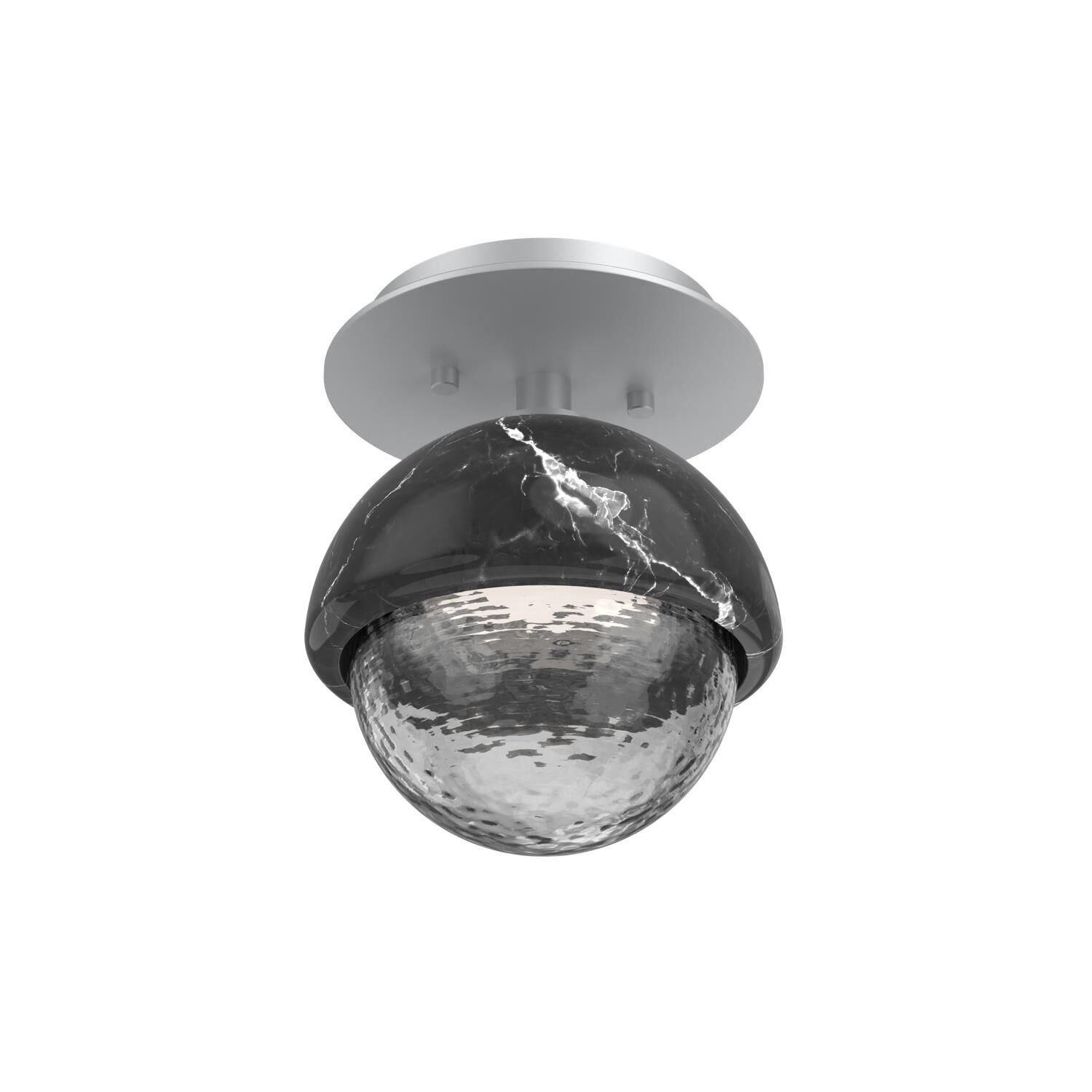 Shown in Classic Silver finish and Smoke glass and Black Marble accent