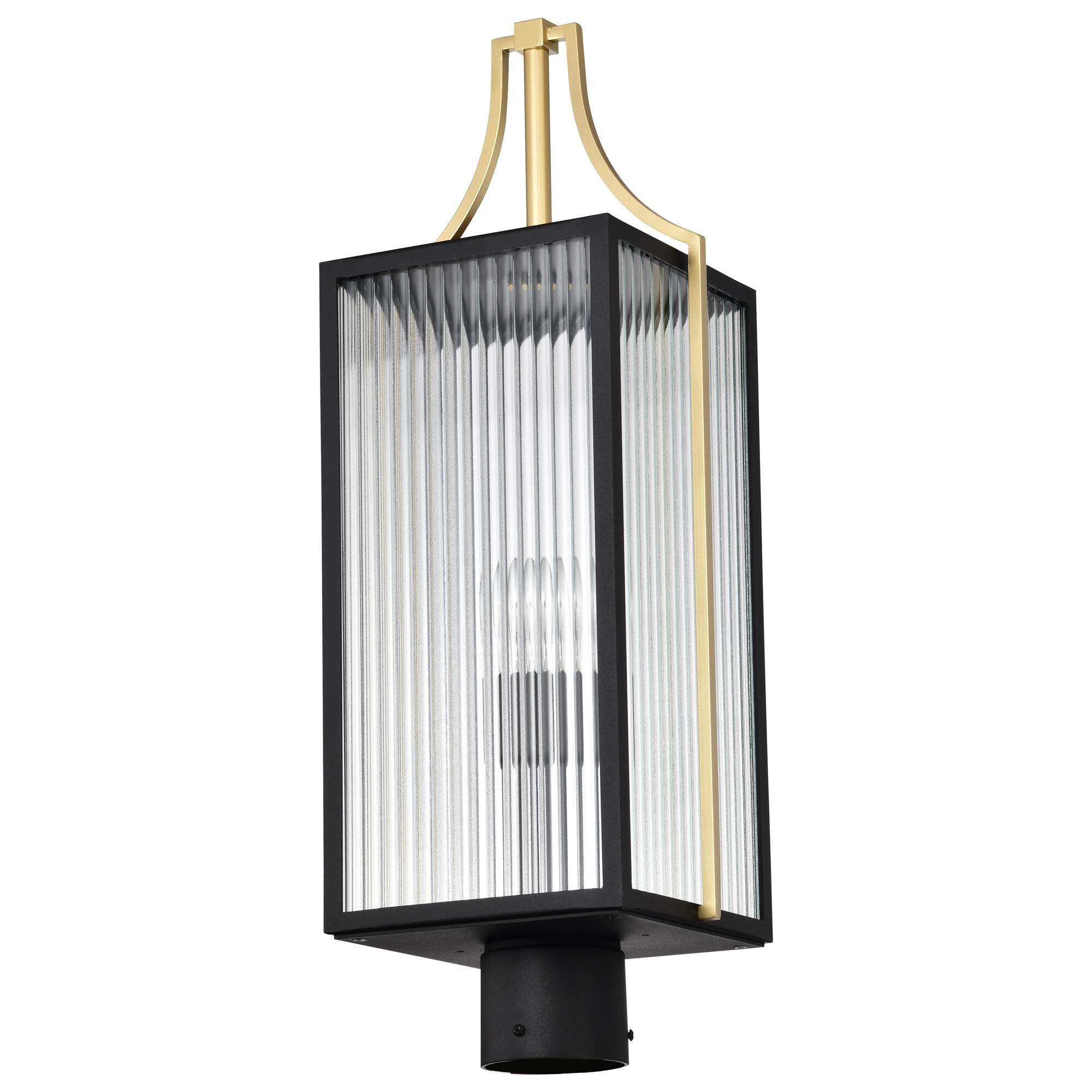 Shown in Black And Gold finish and Clear glass