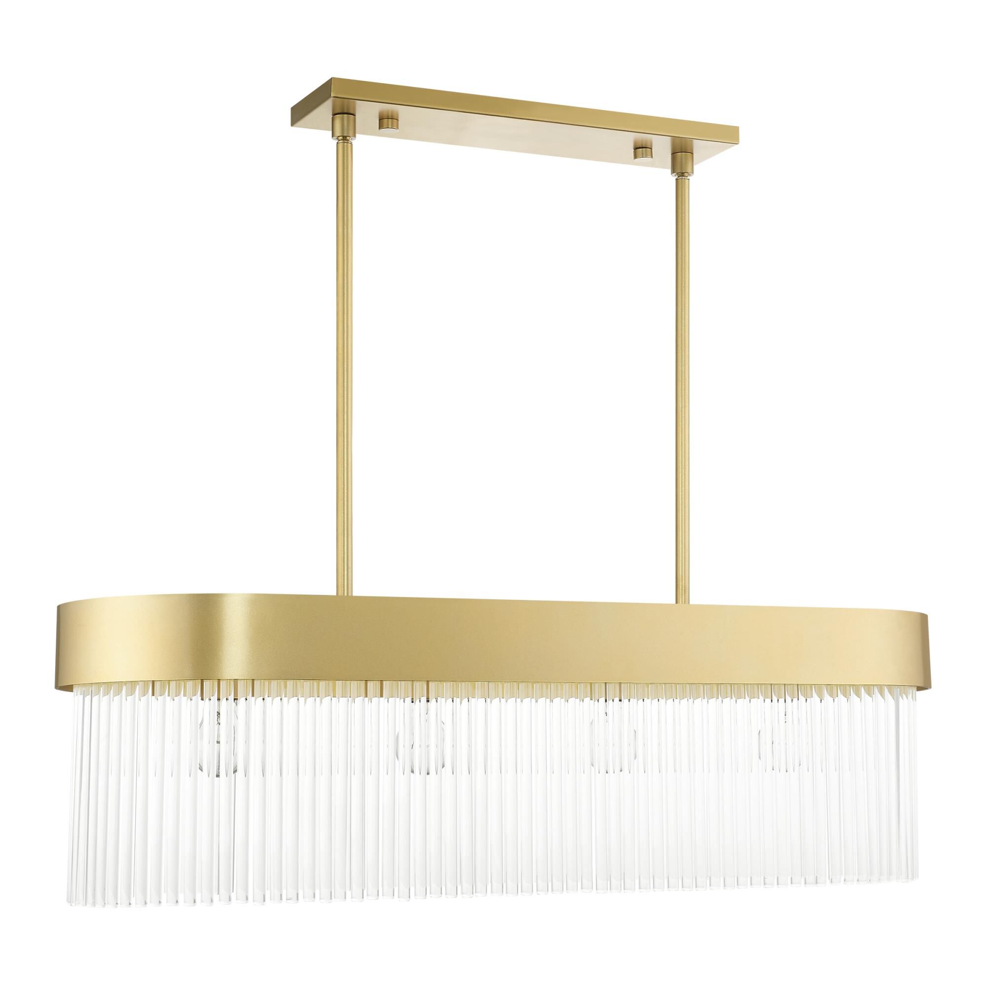 Shown in Solid Gold finish and Soft Gold Drum Shade With Clear Crystal Rods glass and Soft Gold Drum  With Clear Crystal Rods shade