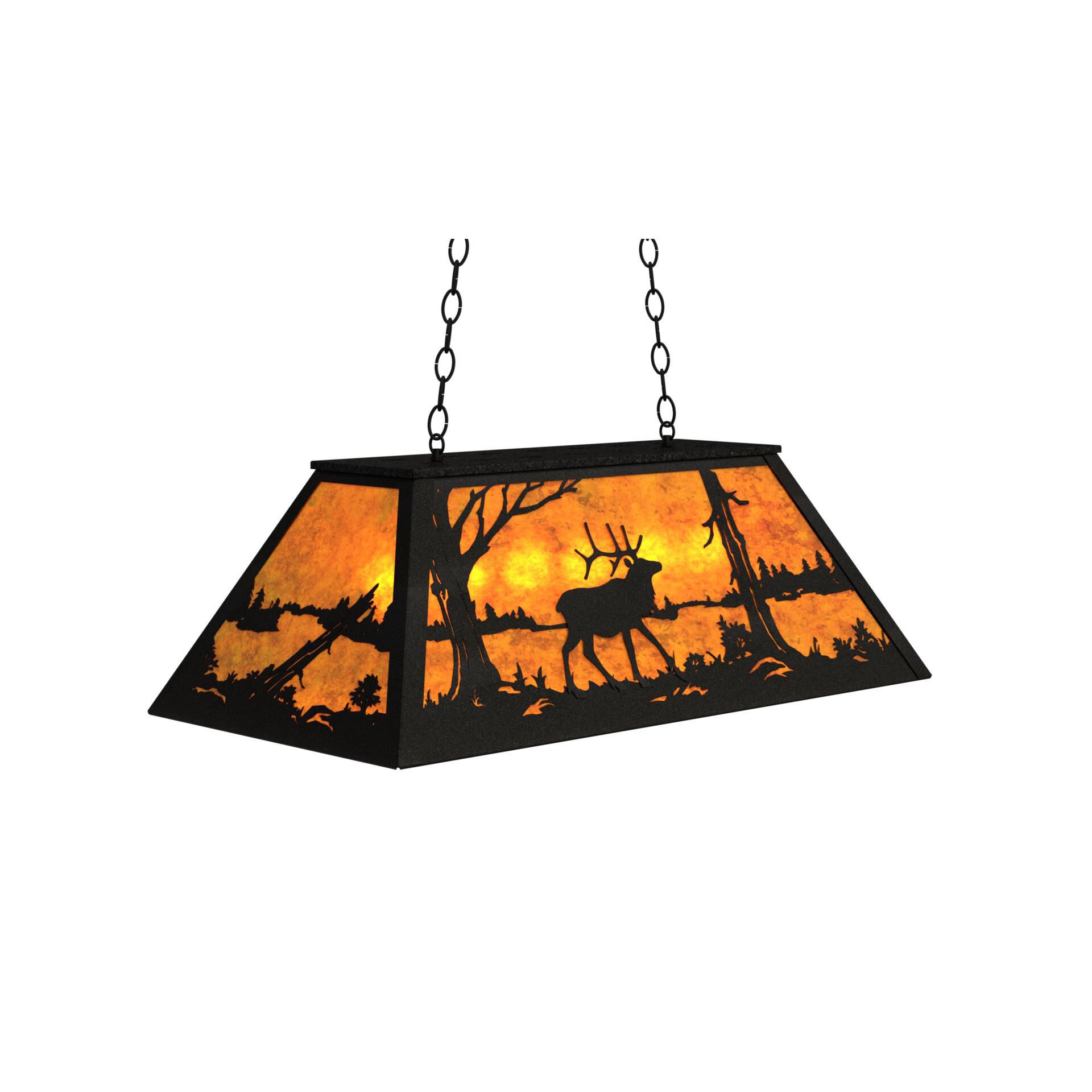 Elk At Lake 33 Inch Billiard Light by Meyda Lighting