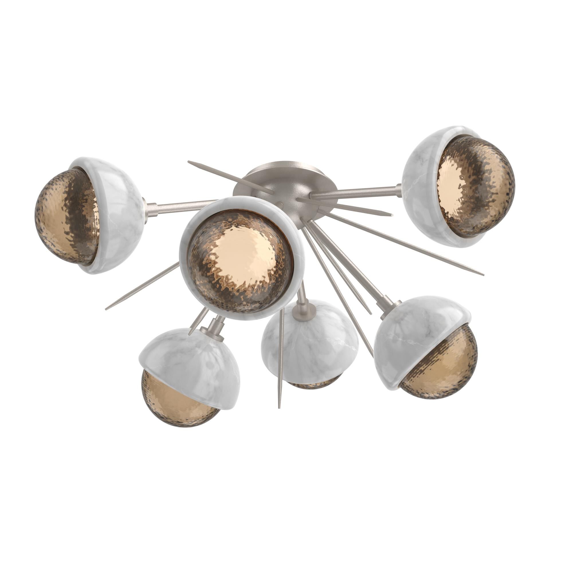 Levi Wilson Cabochon 28 Inch Semi Flush Mount by Hammerton Studio