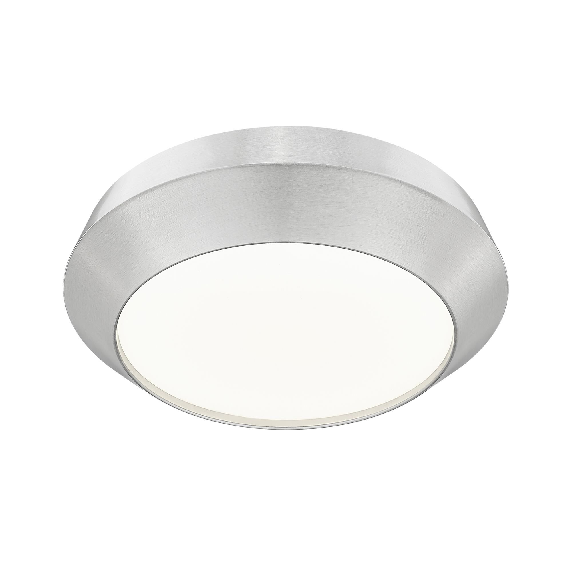 Shown in Brushed Nickel finish and White glass