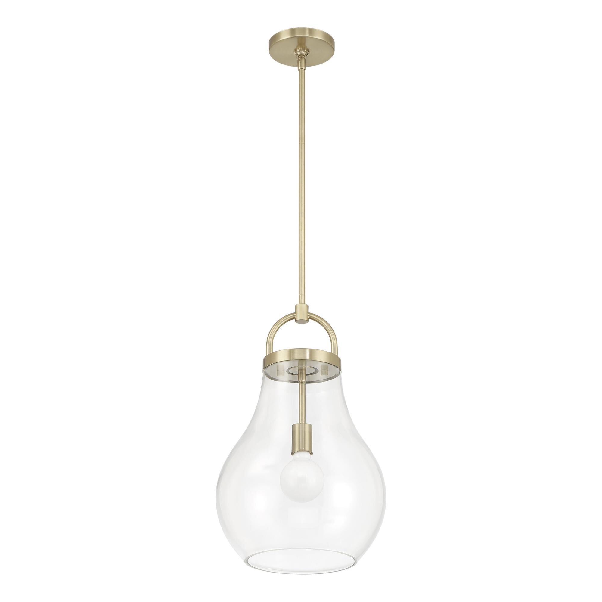 Shown in Champagne Gold finish and Clear glass