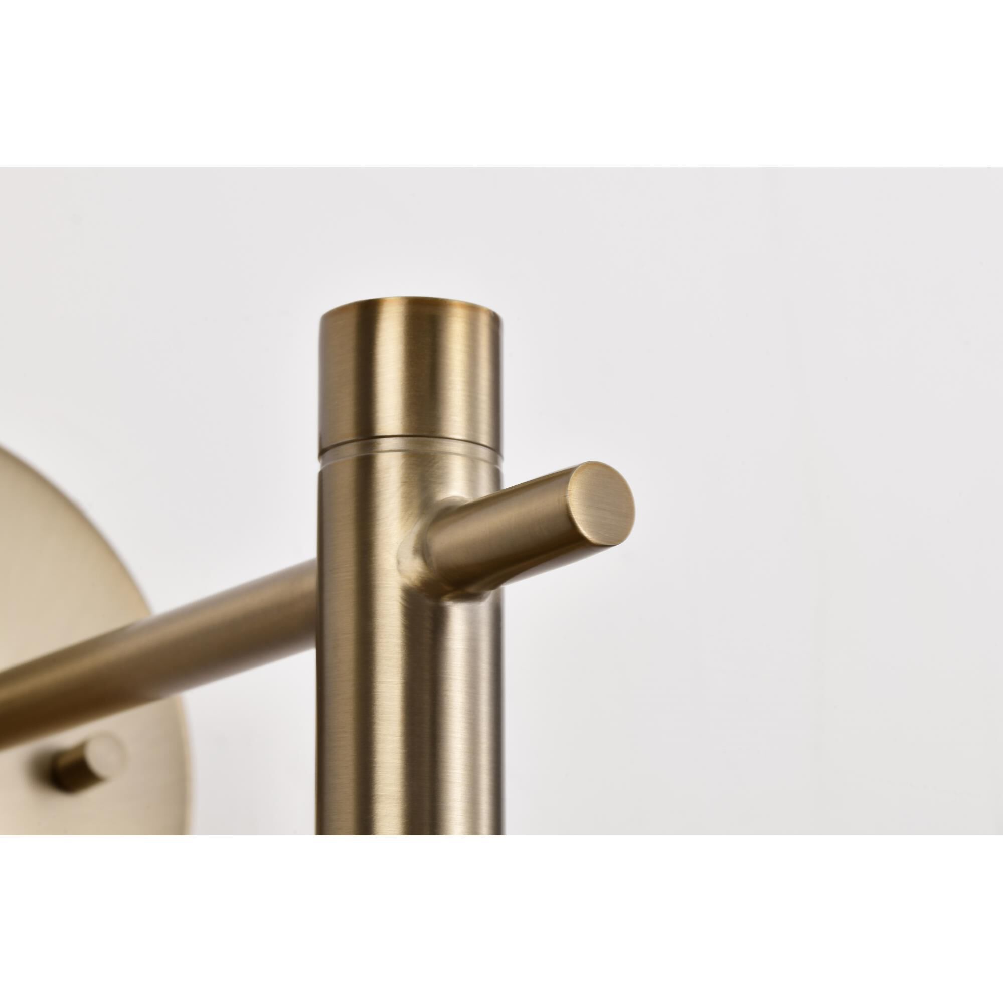 Shown in Burnished Brass finish and Burnished Brass shade